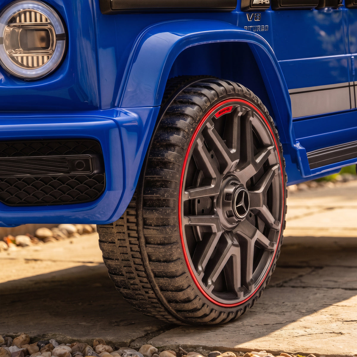 AIYAPLAY Licensed Mercedes-AMG G63 12V Kids Ride on Car with Remote Dual Motors Rear Suspension Slow Start for 3-6 Years, Blue
