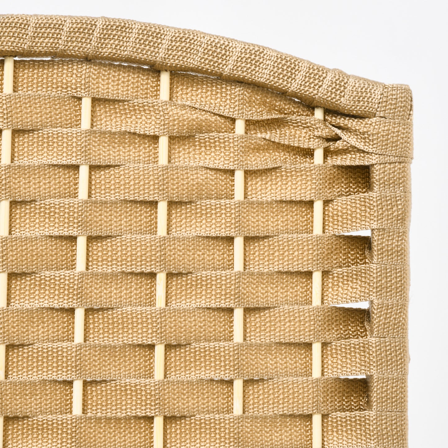 HOMCOM 6 Panel Folding Room Divider, Freestanding Privacy Screen for Living Room, Bedroom and Office, 240 x 170cm, Natural