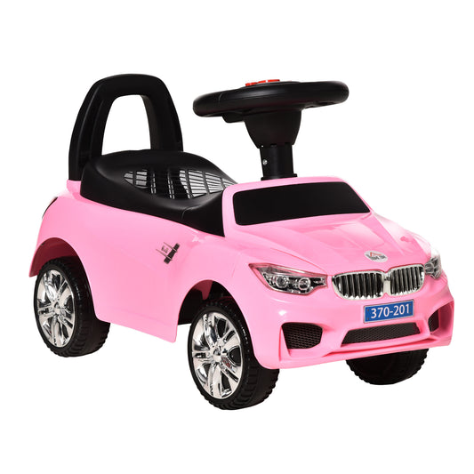 HOMCOM Ride on Car Baby Toddler Walker Foot to Floor Sliding Car Slider, Pink