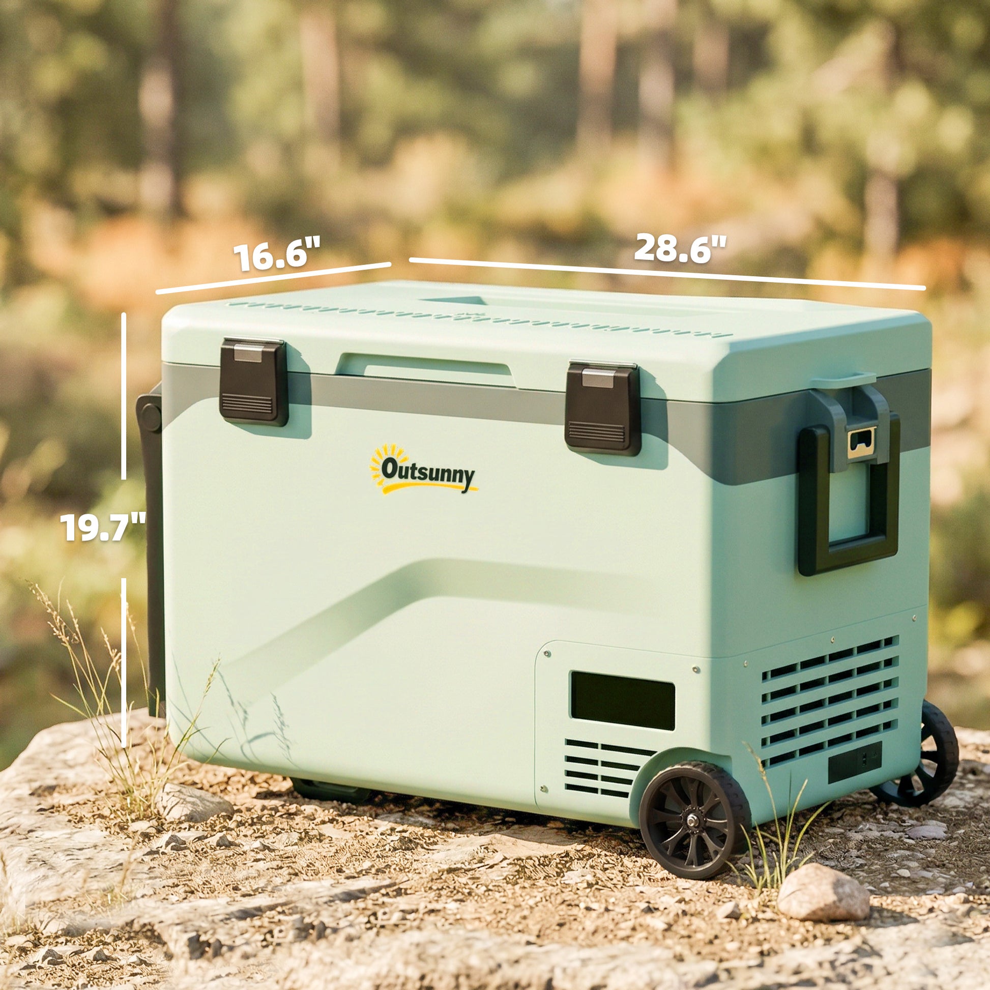 Outsunny 42.5L Compressor Car Fridge Freezer, Camping Refrigerator with App Control, 20â„ƒ-20â„ƒ