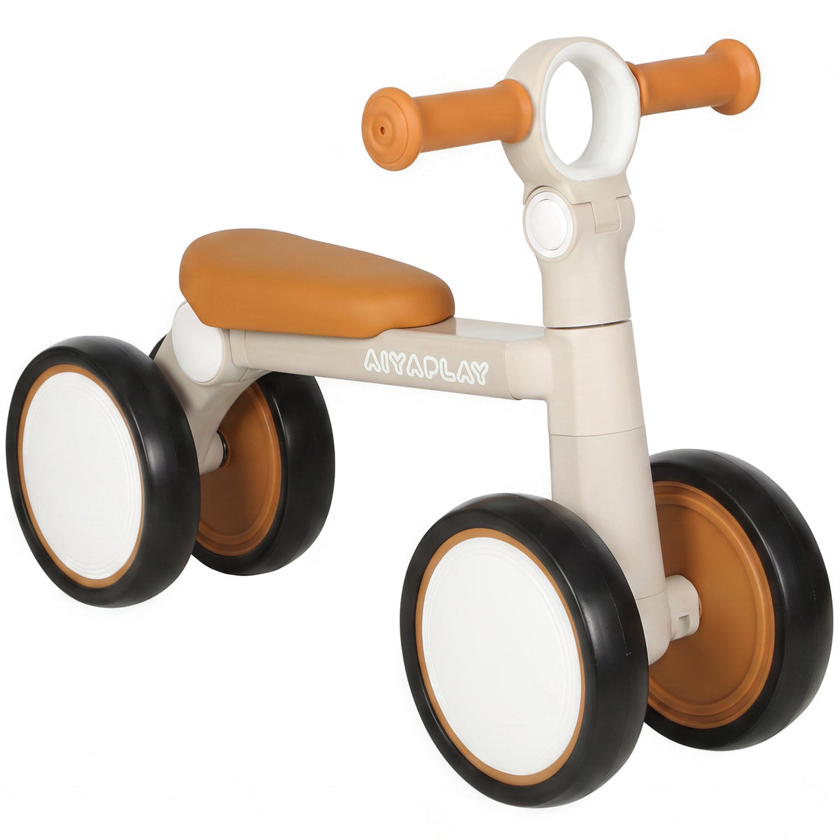 AIYAPLAY Balance Bike, Lightweight Baby Balance Bike with Foldable Design, Adjustable Seat, No Pedal for 1-2 Years, Cream White Default Title