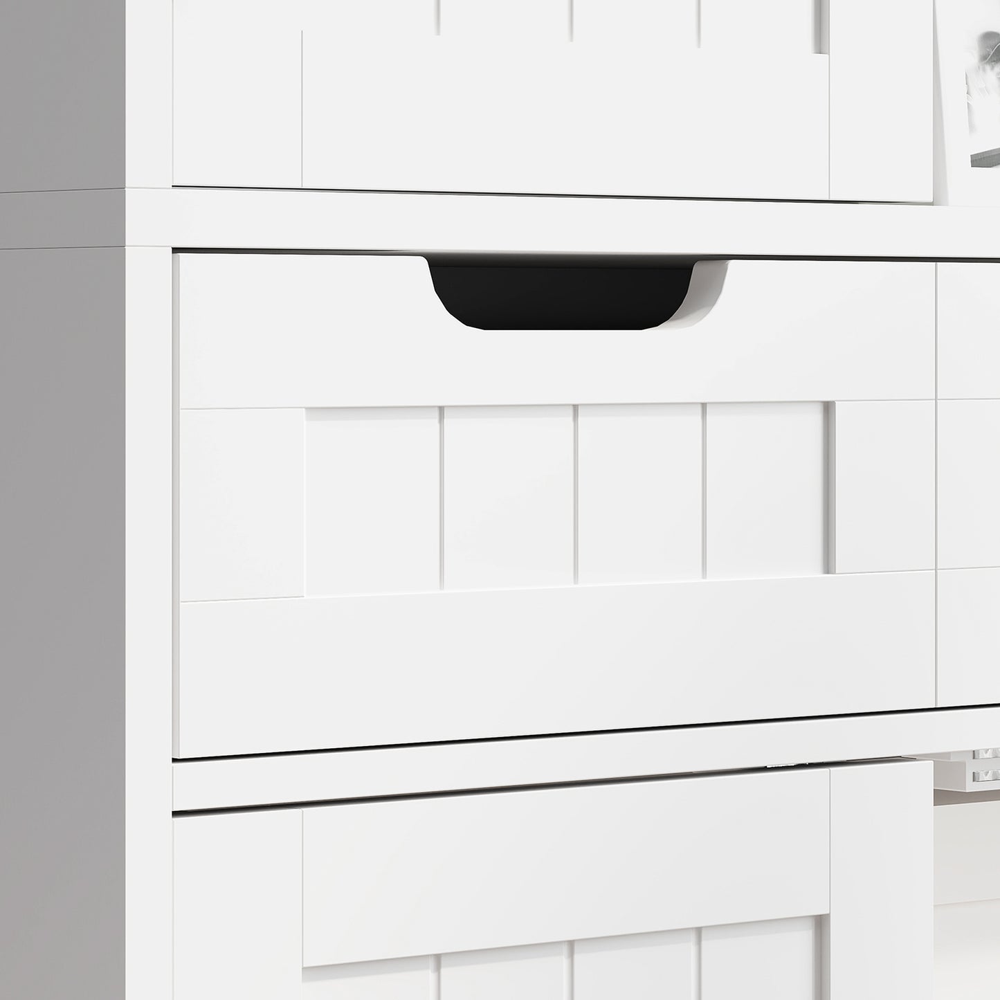 HOMCOM Tall Bathroom Storage Cabinet - White
