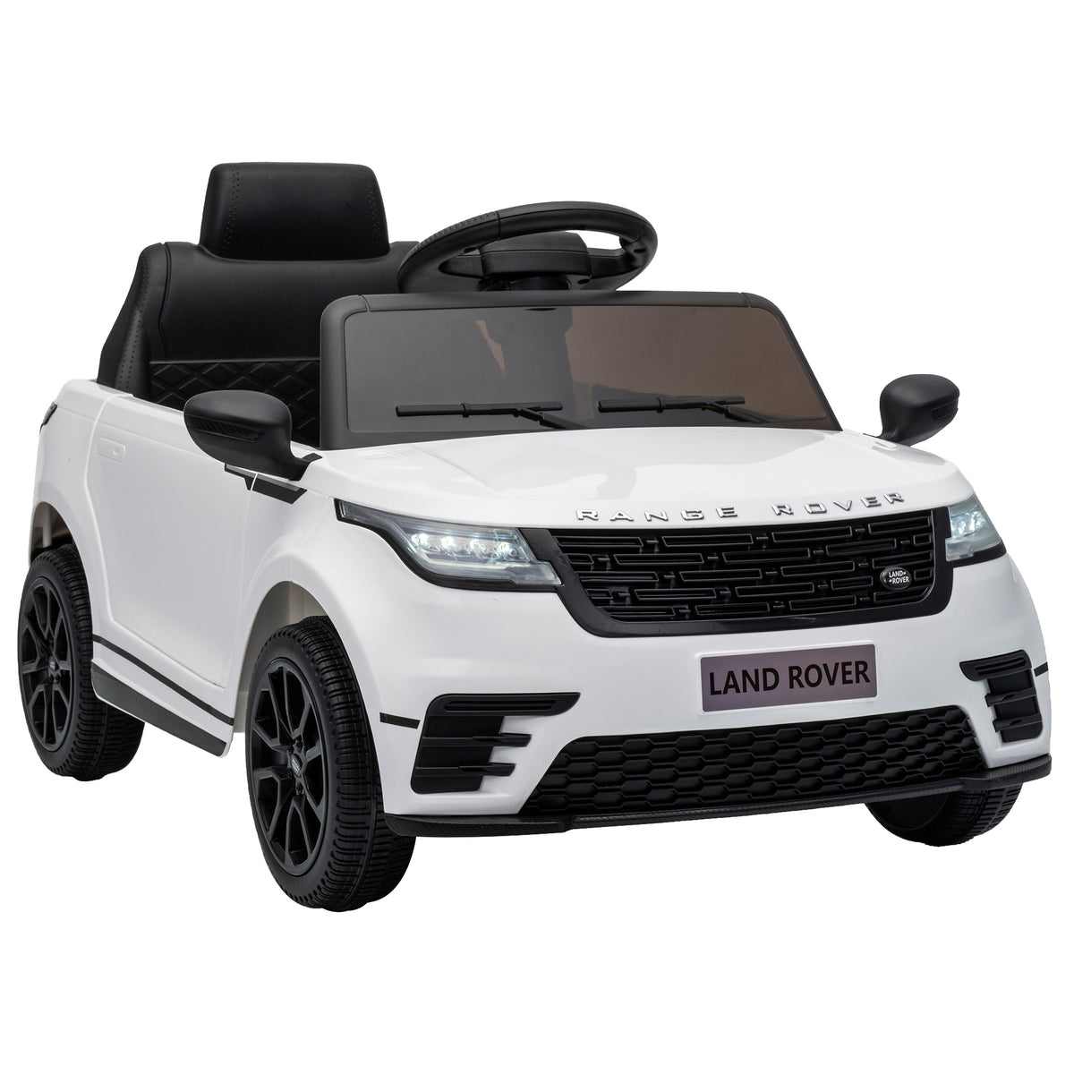 AIYAPLAY Range Rover Velar Licensed 12V Electric Car for Kids with Remote, 4-Wheel Suspension, Slow Start for 2-4 Years, White Default Title