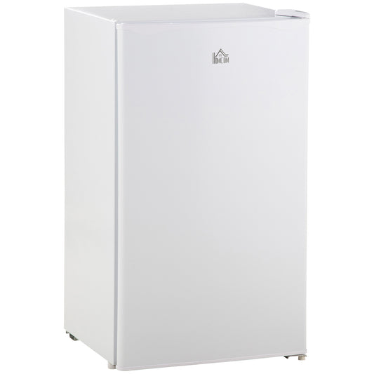 HOMCOM 91L Small Fridge with Chiller Box Under Counter Fridge with Reversible Door, Good Housekeeping Institute Approved, White