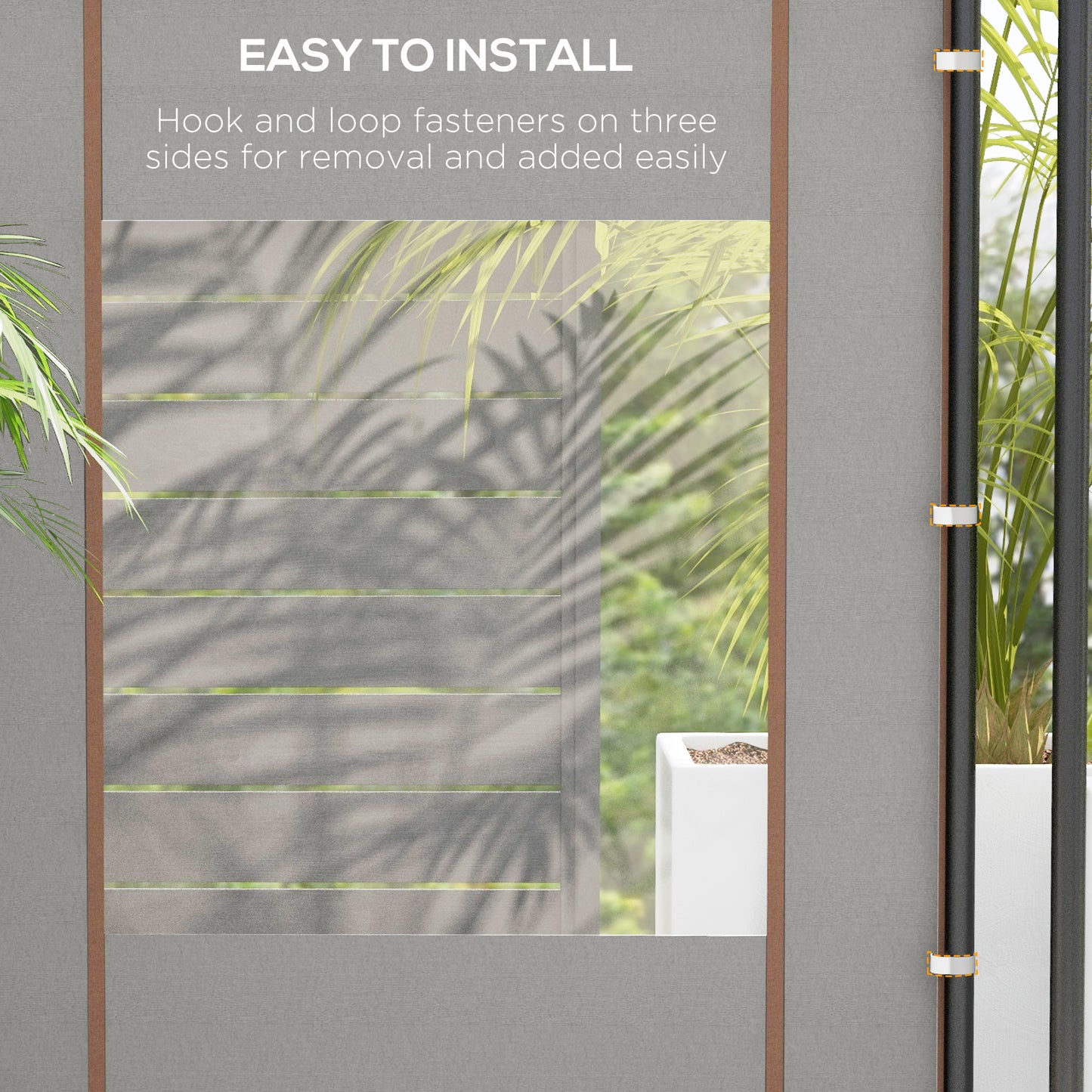 Outsunny Set of Two 295cm Replacement Canopy Walls - Grey