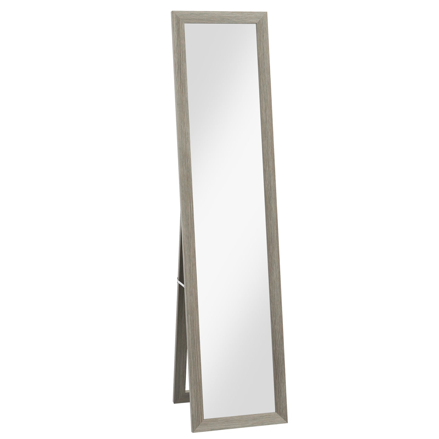 HOMCOM Full Length Mirror, 37 x 157 cm, Hanging or Freestanding, Rectangular Full Body Mirror for Living Room, Bedroom, Grey Default Title