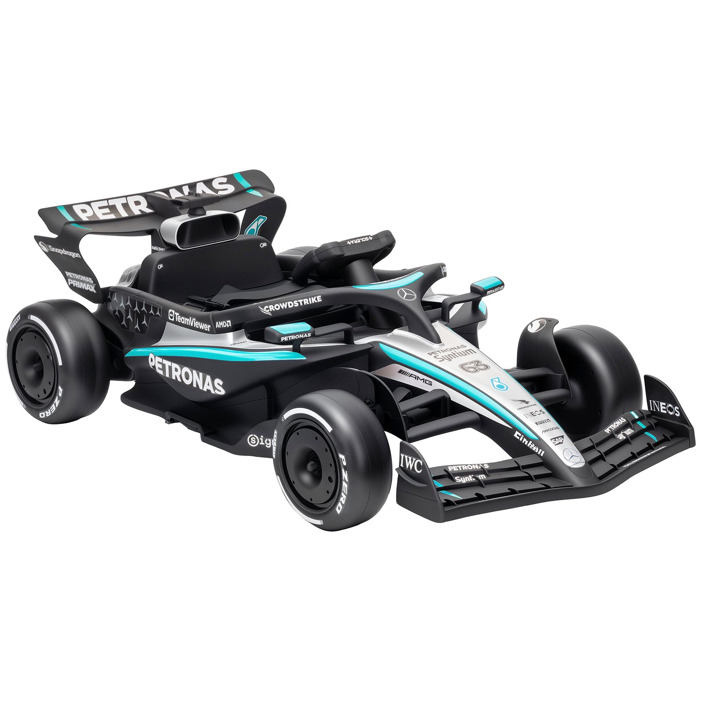 AIYAPLAY Licensed Mercedes-AMG PETRONAS F1 12V Electric Go Kart for Kids with Remote, Rear Suspension, Soft Start and 3 Speeds