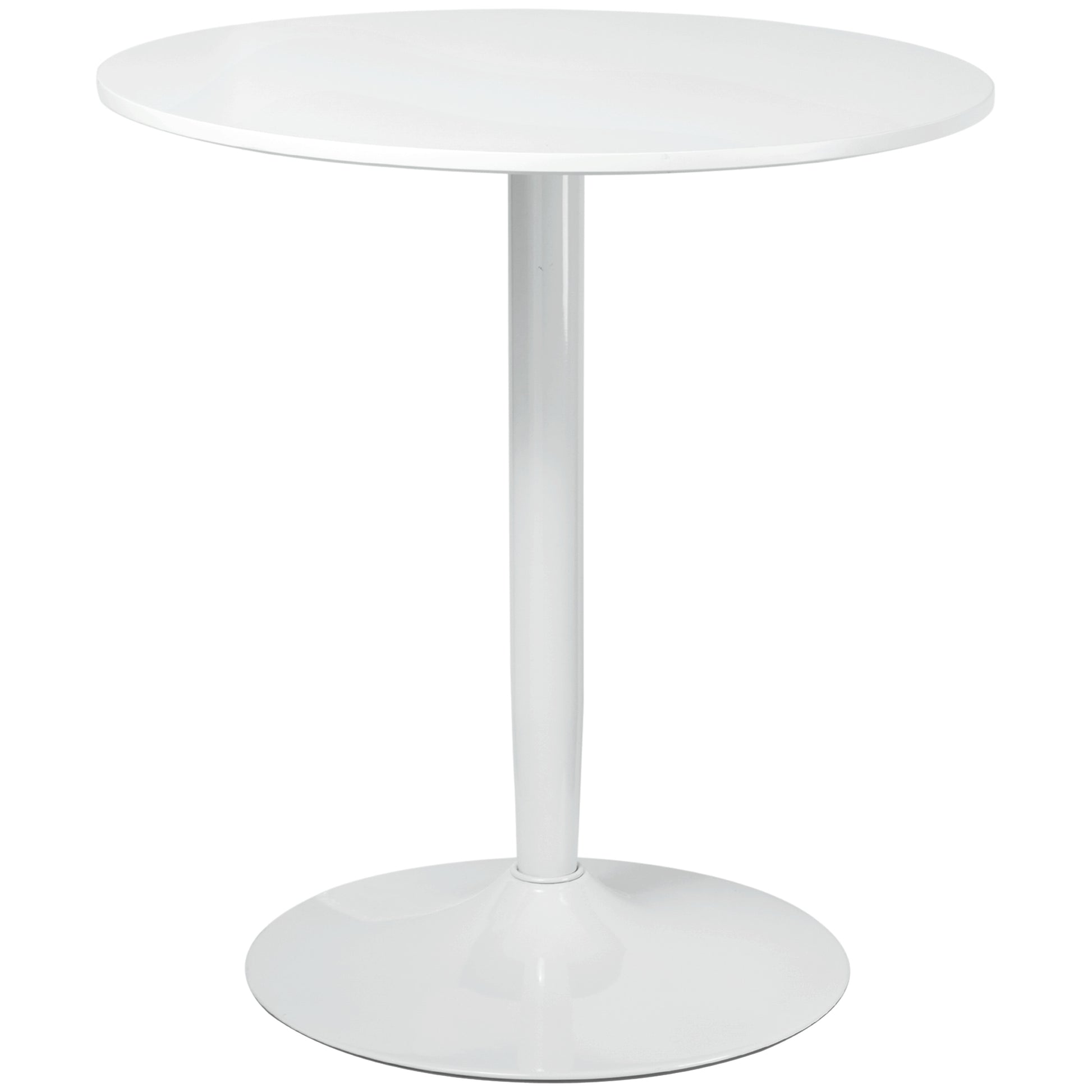 HOMCOM 75H x Î¦70cm Two-Person Minimalistic Dining Table - White