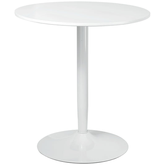 HOMCOM 75H x Î¦70cm Two-Person Minimalistic Dining Table - White
