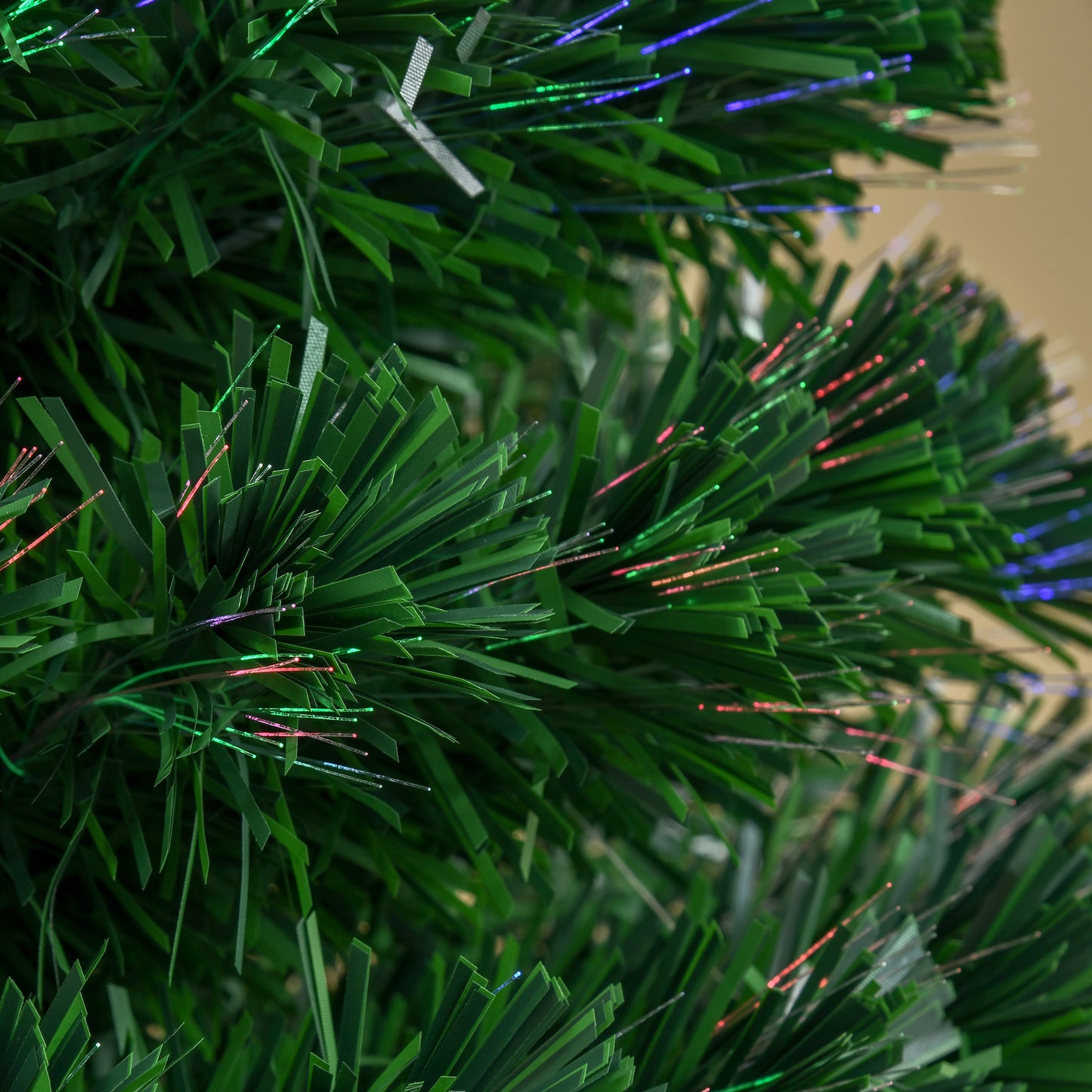 HOMCOM 5FT Pre-Lit Fibre Optic Artificial Christmas Tree Holiday Xmas DÃ©cor with Tree Topper Multi-Colour