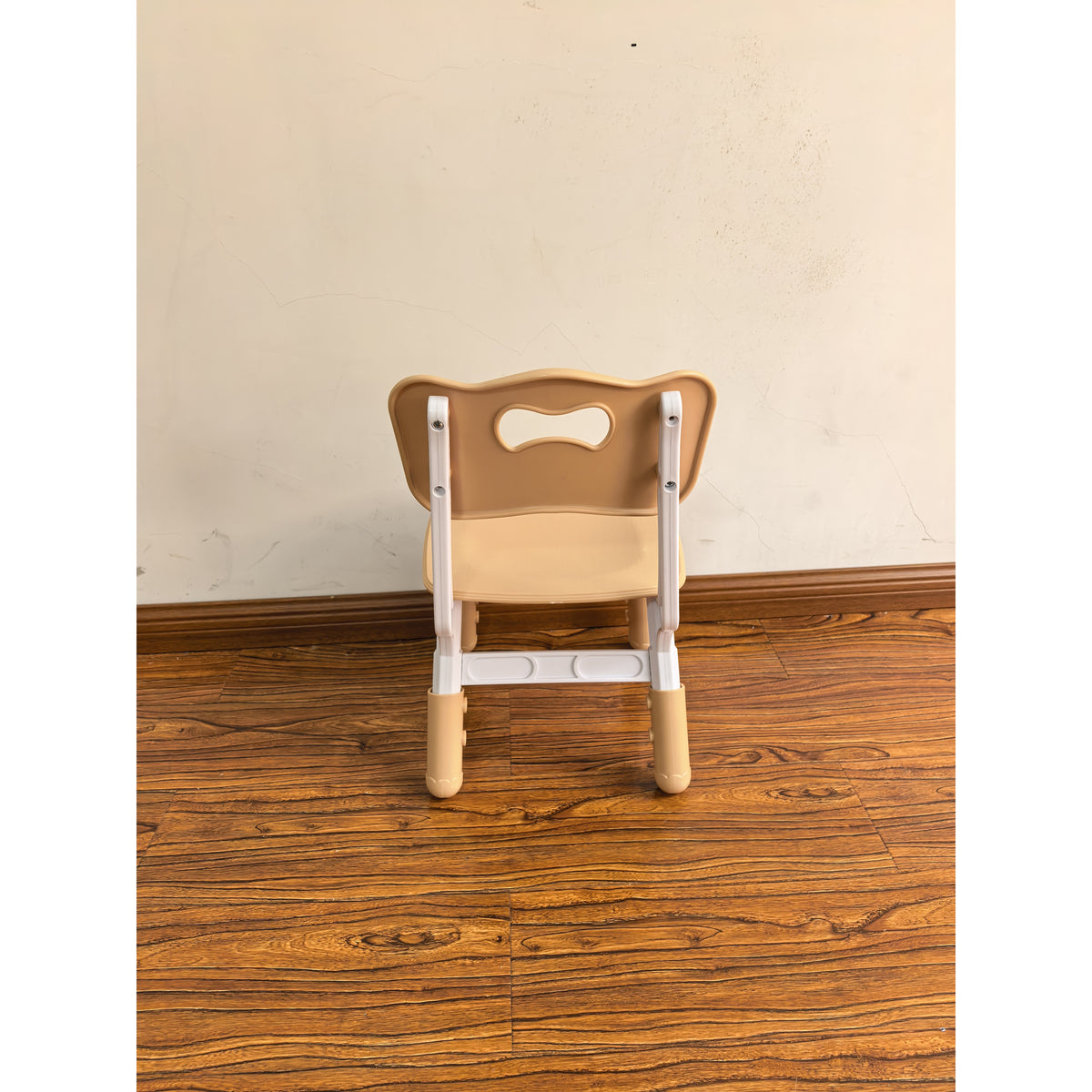 AIYAPLAY 2 PCS Kids Desk Chairs, 3 Level Height Adjustable Children's Chairs with Backrest for 1.5-8 Years, Max Load 50KG, Brown