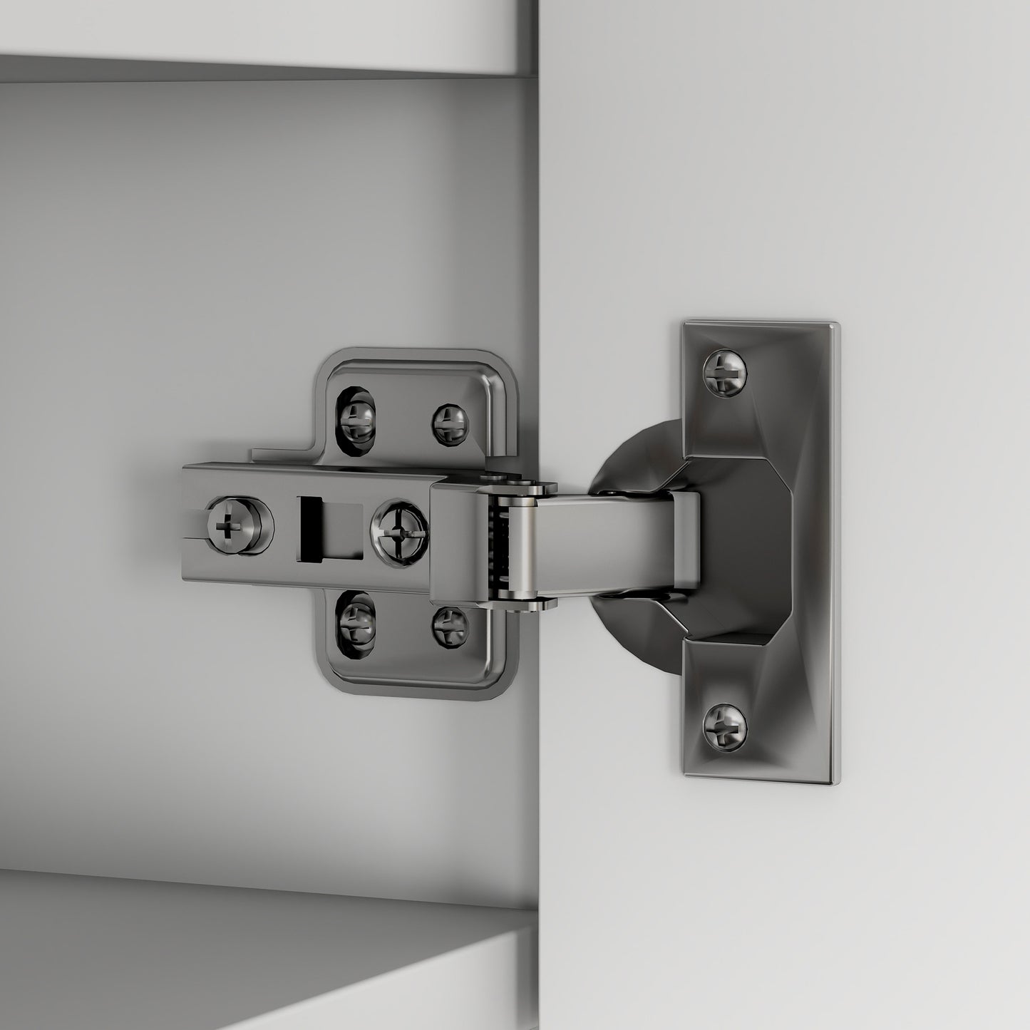 HOMCOM 60 x 15 cm Double Door Bathroom Mirror Cabinet - White