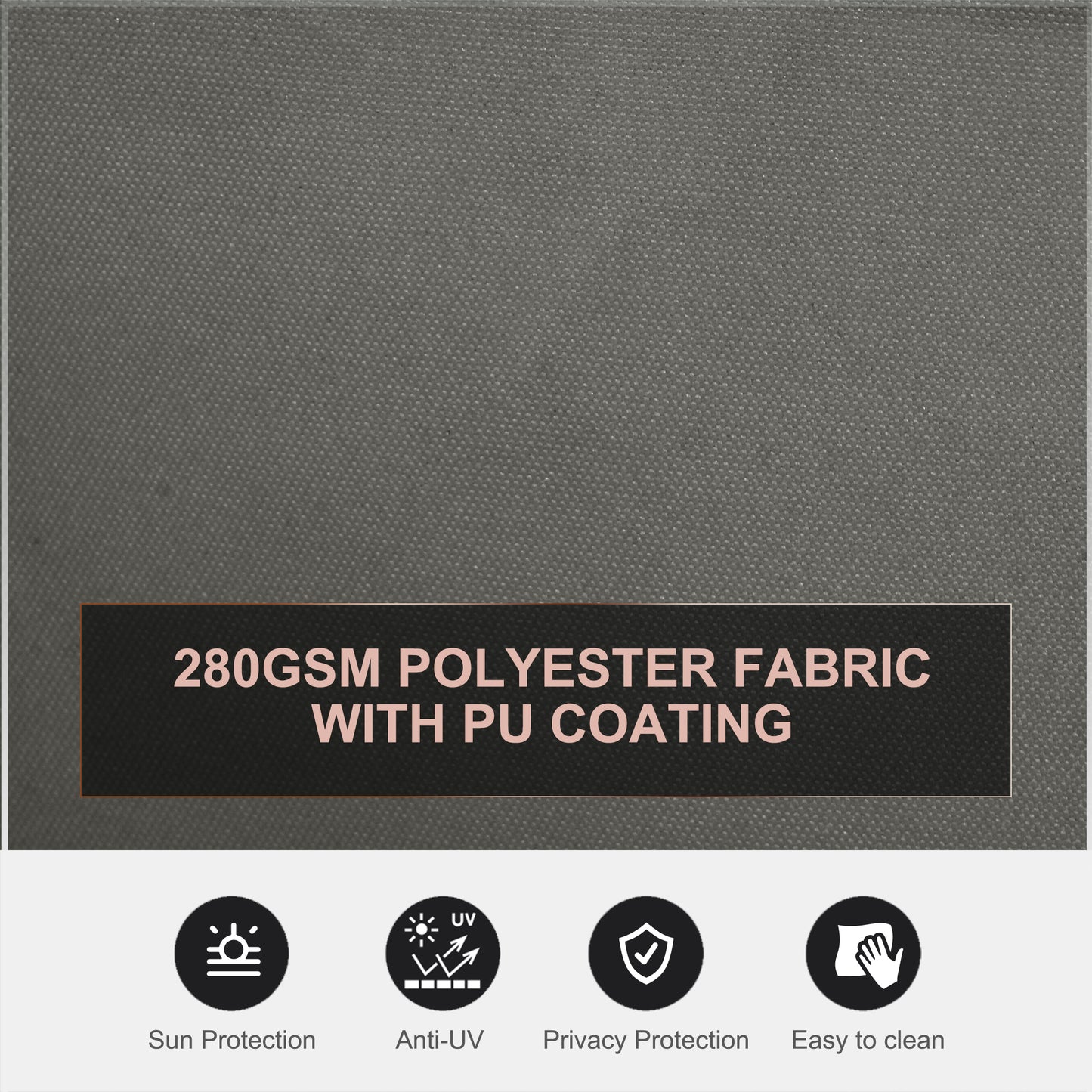 Outsunny 6 x 2m Retractable Sun Side Awning Screen Fence Patio Garden Wall Balcony Screening Panel Outdoor Blind Privacy Divider â€“ Grey