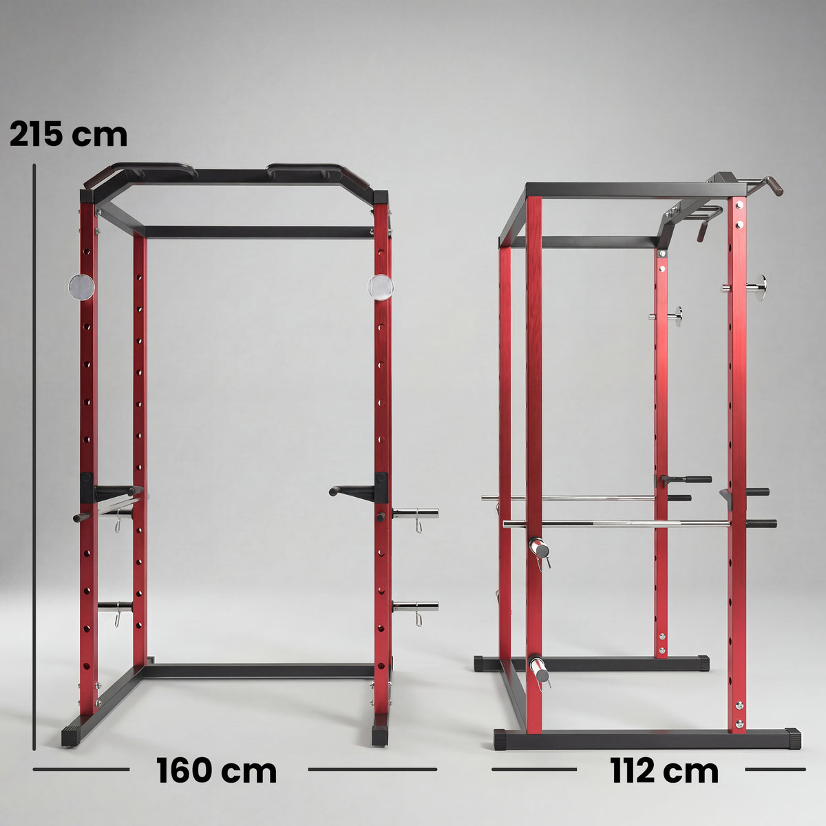 SPORTNOW Power Tower, Adjustable Squat Rack with Pull-Up Bar, Dip Station & Safety Arms for Home Gym Strength Training