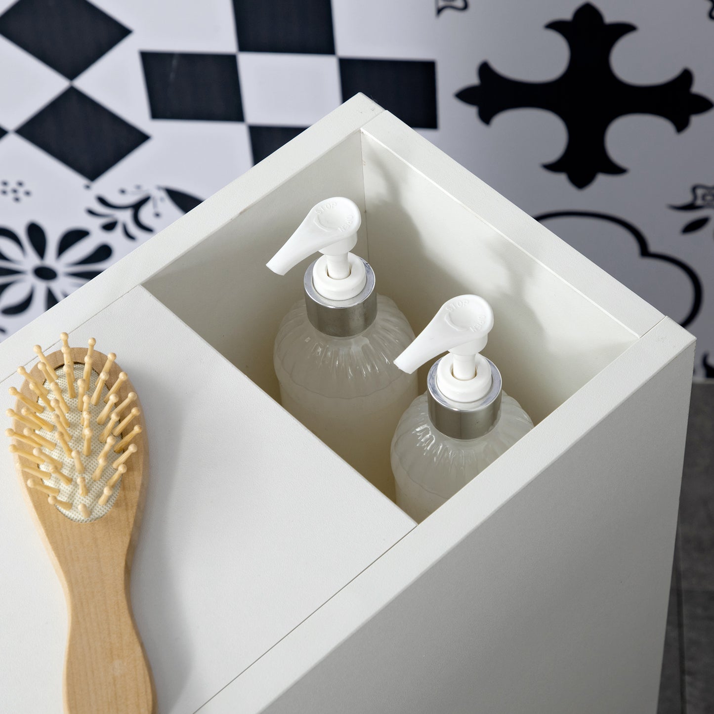 kleankin Slimline Bathroom Storage Cabinet - White