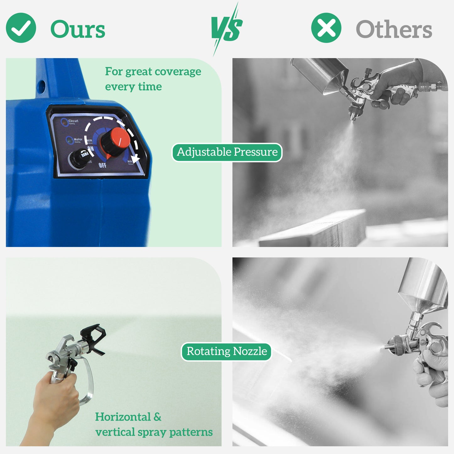 HOMCOM Airless Paint Sprayer, Thinning-Free, Electric Fence Paint Sprayer for Exterior and Inner DIY Painting Projects, Wall Spray Gun Machine, Household Use, 1.5L/min, 200Bar, 7.5m Hose Dark Blue