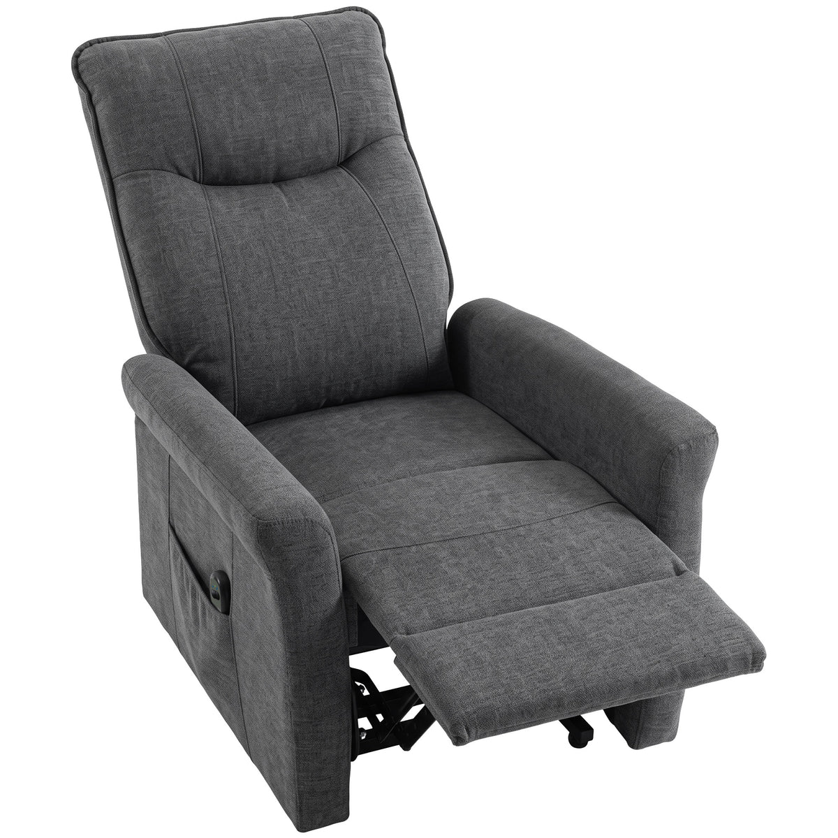 HOMCOM Power Lift Chair, Chenille Rise and Recliner Armchair with Pocket Spring, Footrest, Remote for Living Room, Dark Grey Default Title