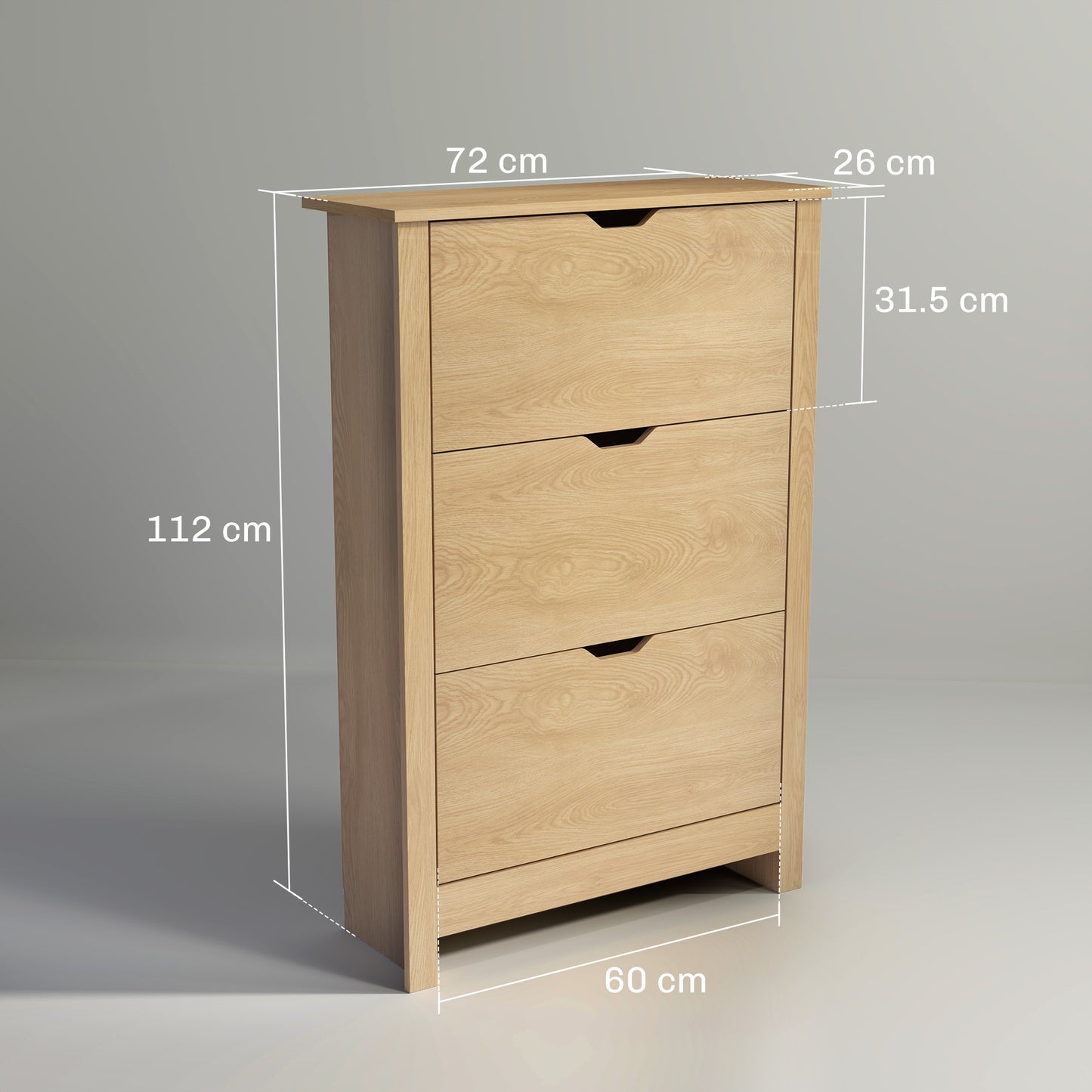  holding up to 9â€“18 pairs. Removing the shelves allows for storing larger or taller shoes. Maximum shoe size: UK 8.</li><li>Particle board structure