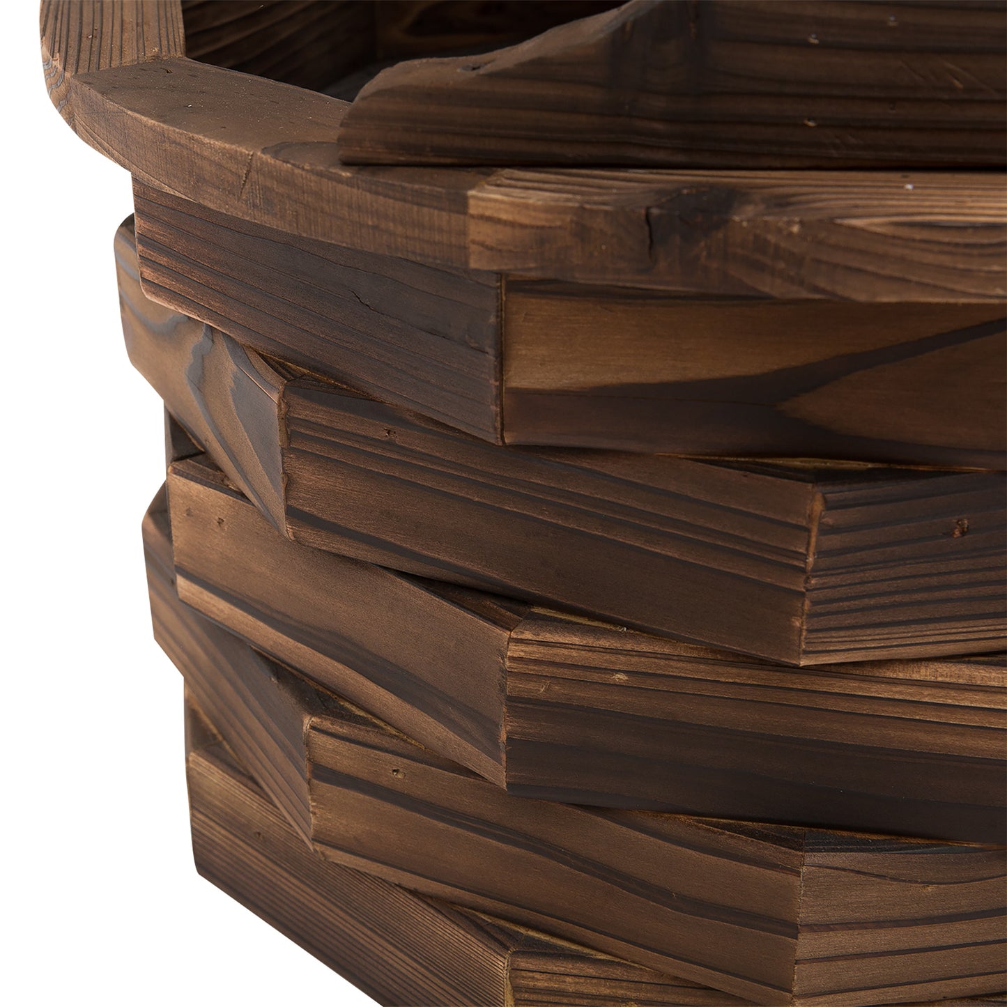 Outsunny Wooden Garden Wishing Well Fountain Barrel Waterfall Rustic Wood with Pump Garden DÃ©cor Ornament
