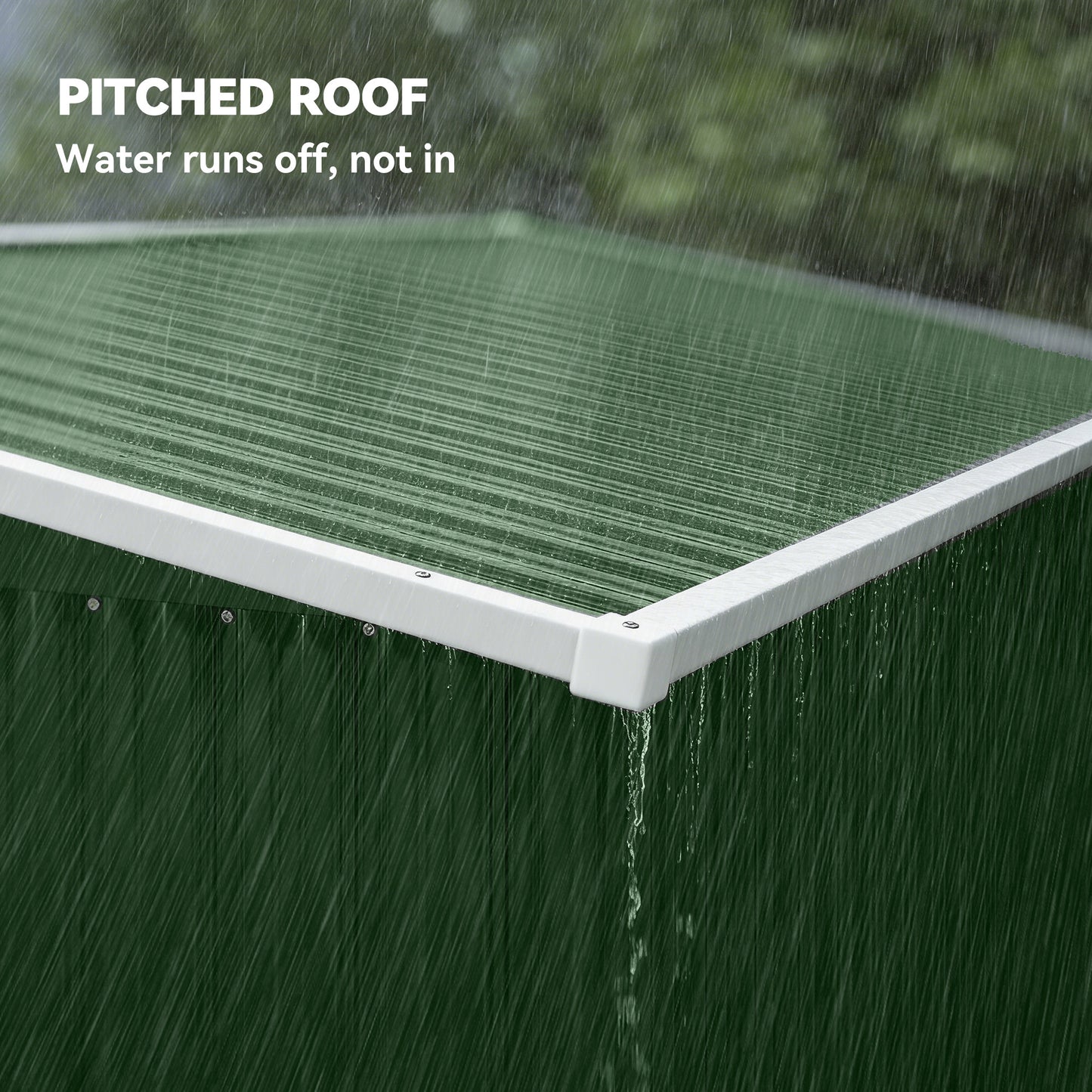 Outsunny 7.5 x 4.3ft Metal Garden Storage Shed, Waterproof Outdoor Shed with Triple Lockable Door, Gloves, Vents, Green