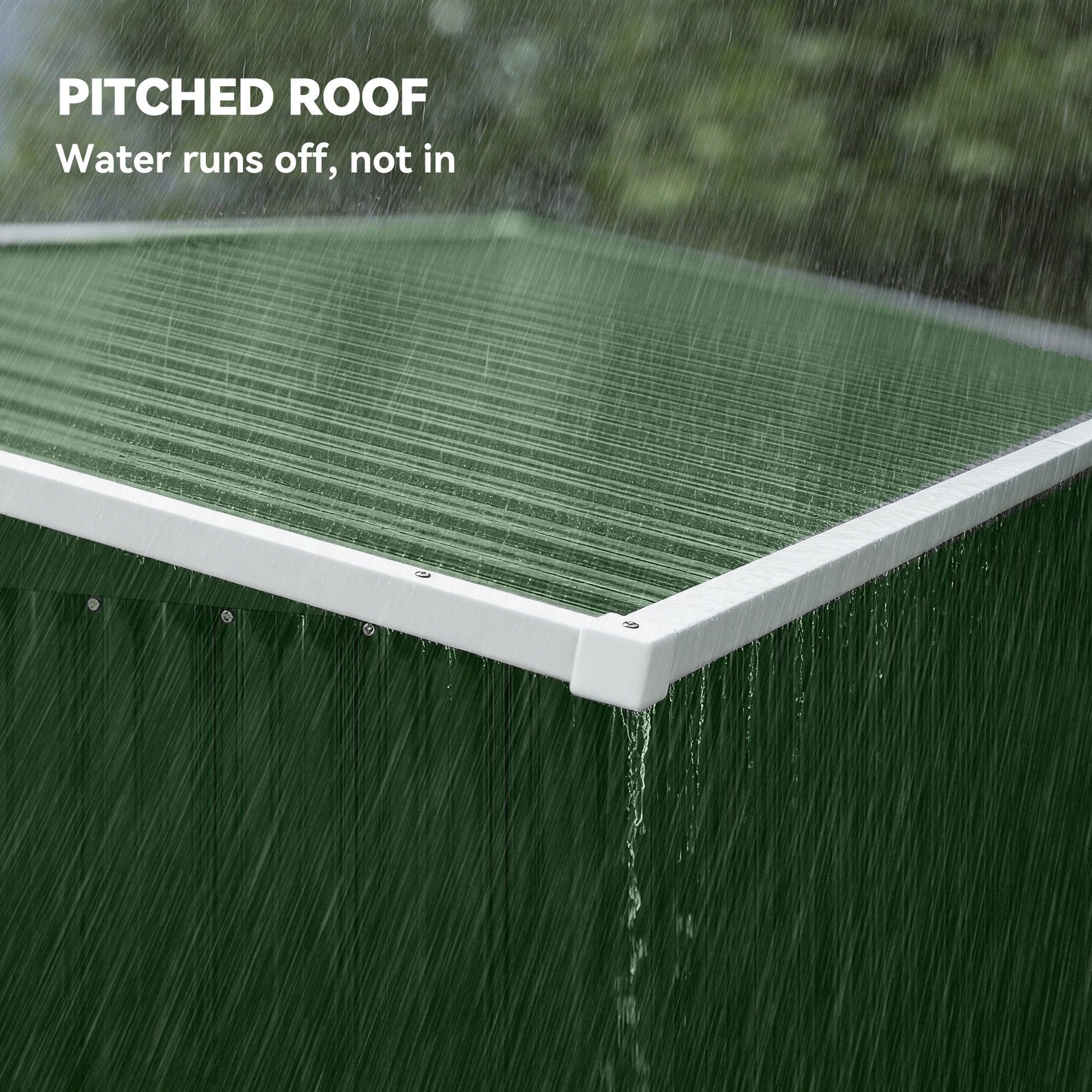 Outsunny 7.5 x 4.3ft Metal Garden Storage Shed, Waterproof Outdoor Shed with Triple Lockable Door, Gloves, Vents, Green