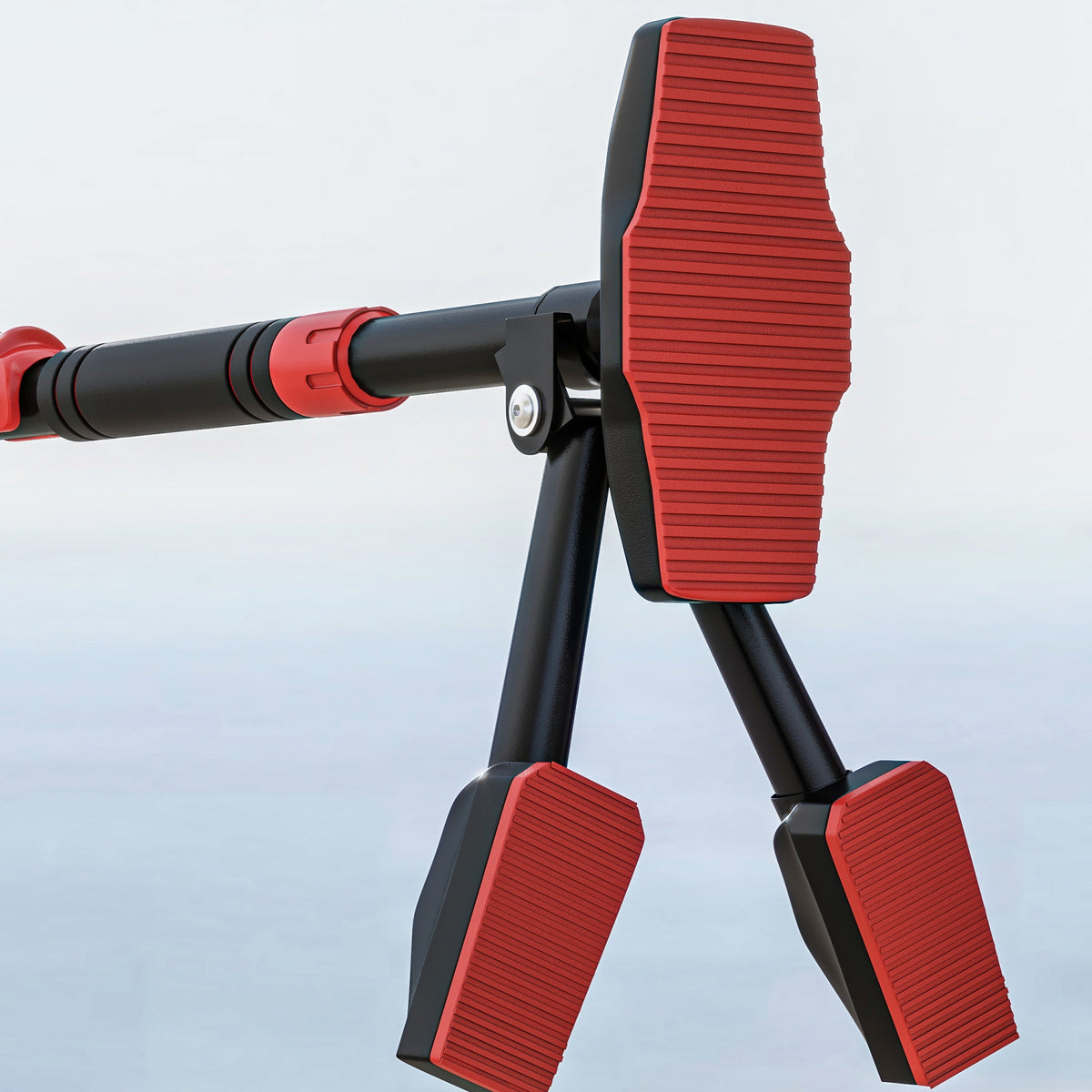 SPORTNOW Pull up Bar Doorway 79-100cm, No Screw Chin up Bar 225kg Capacity, with Level Gauge, Triangle Support, for Home Workout