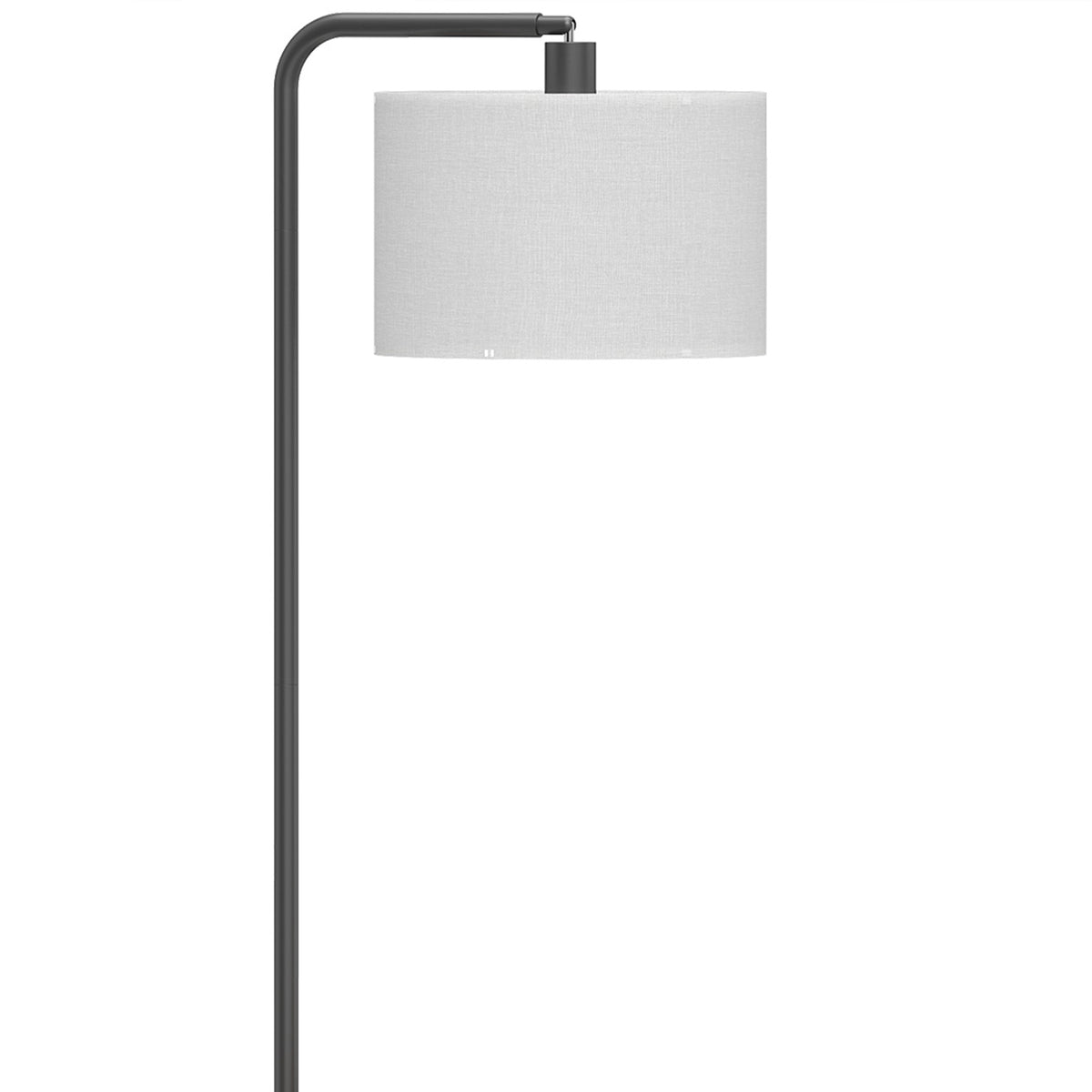 HOMCOM Dimmable Floor Lamp with Shelves, Charging Station, 3-Tier Storage Table, Adjustable Fabric Lampshade, Black