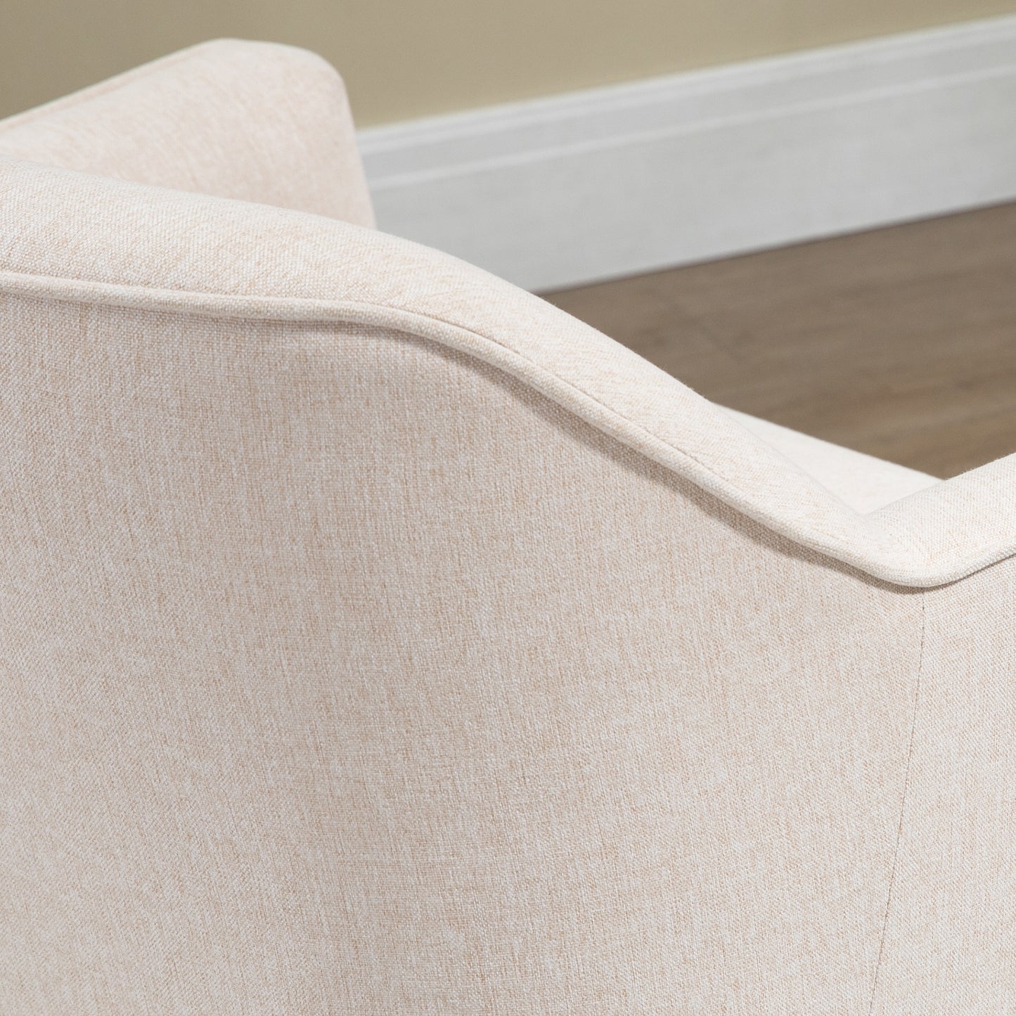 HOMCOM Accent Chair, Living Room Armchair, Vanity Chair with Gold Plating Metal Legs and Soft Padded Seat for Bedroom and CafÃ©, Set of 2, White