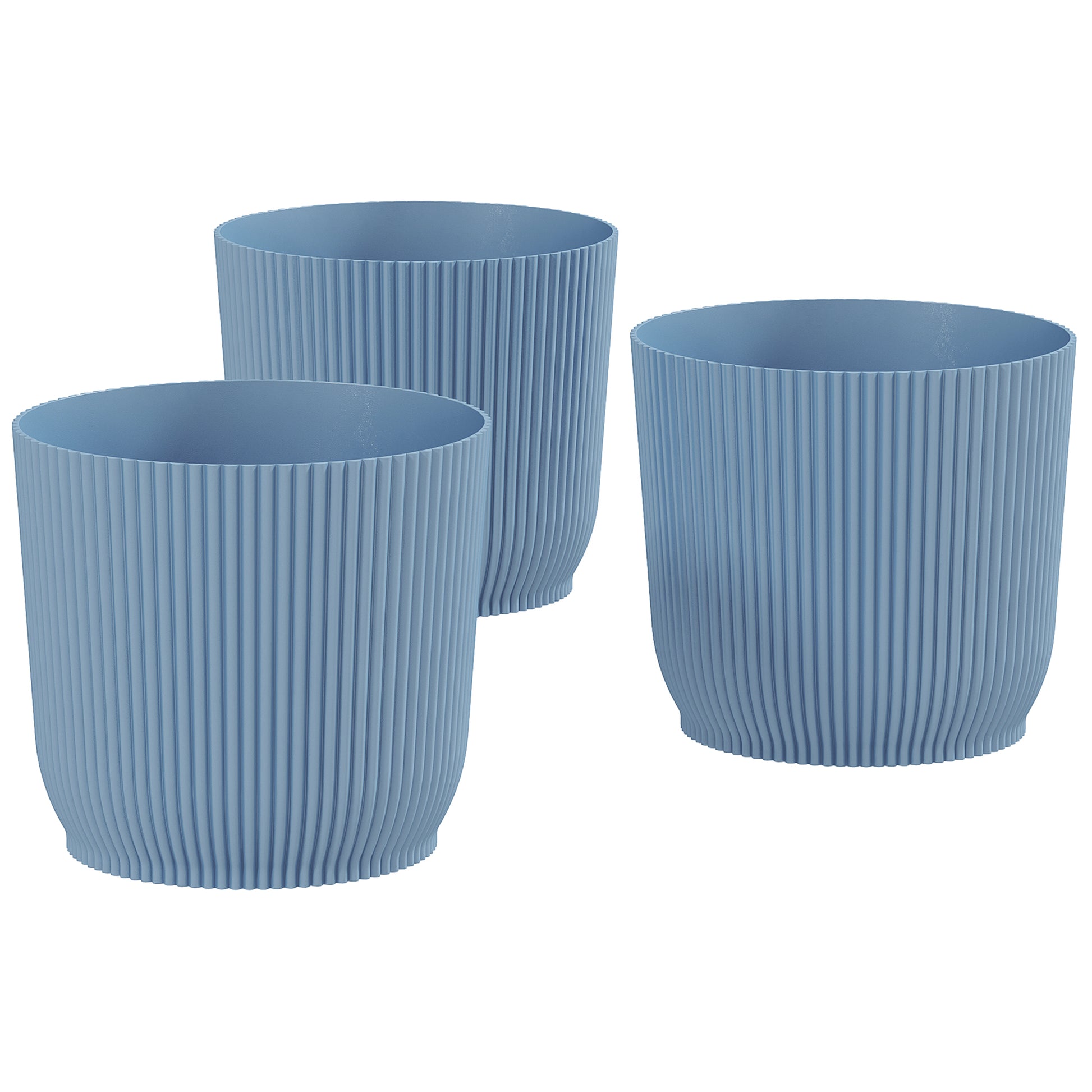 Outsunny Set of Three Ð¤22cm Planters - Blue