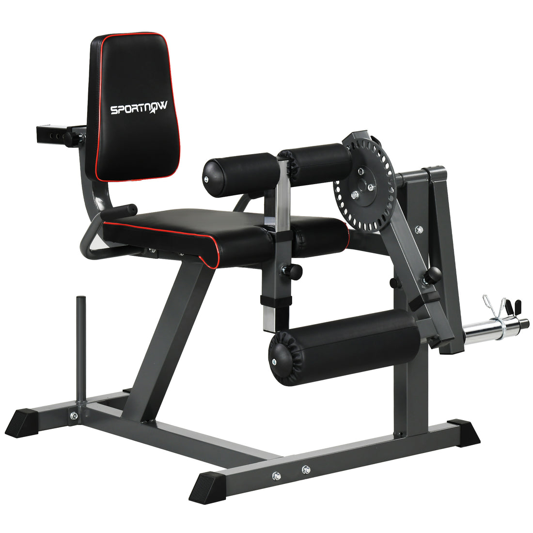 SPORTNOW Seated Leg Extension and Curl Machine, Adjustable Leg Raise M ...