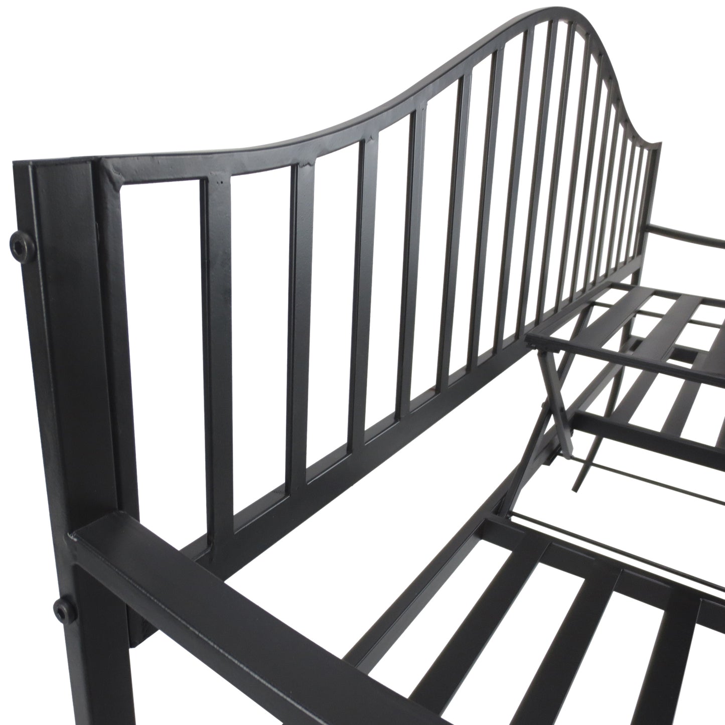 Outsunny Metal Bench W/Table, 150Lx53Wx95H cm