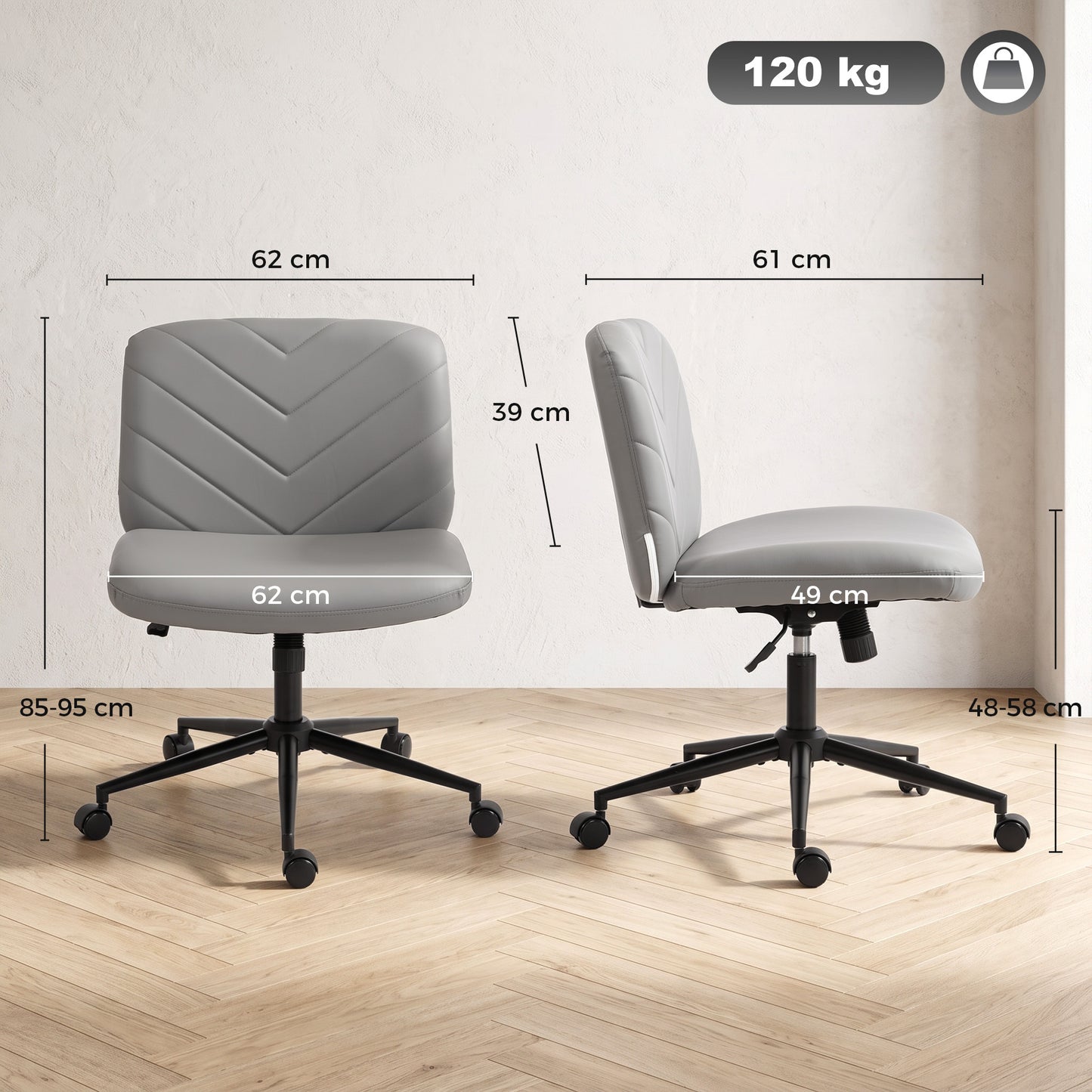 HOMCOM extra nail tech rolling retro fabric cute teenager arms hairdresser on chairs desks spinny comfortable beauty