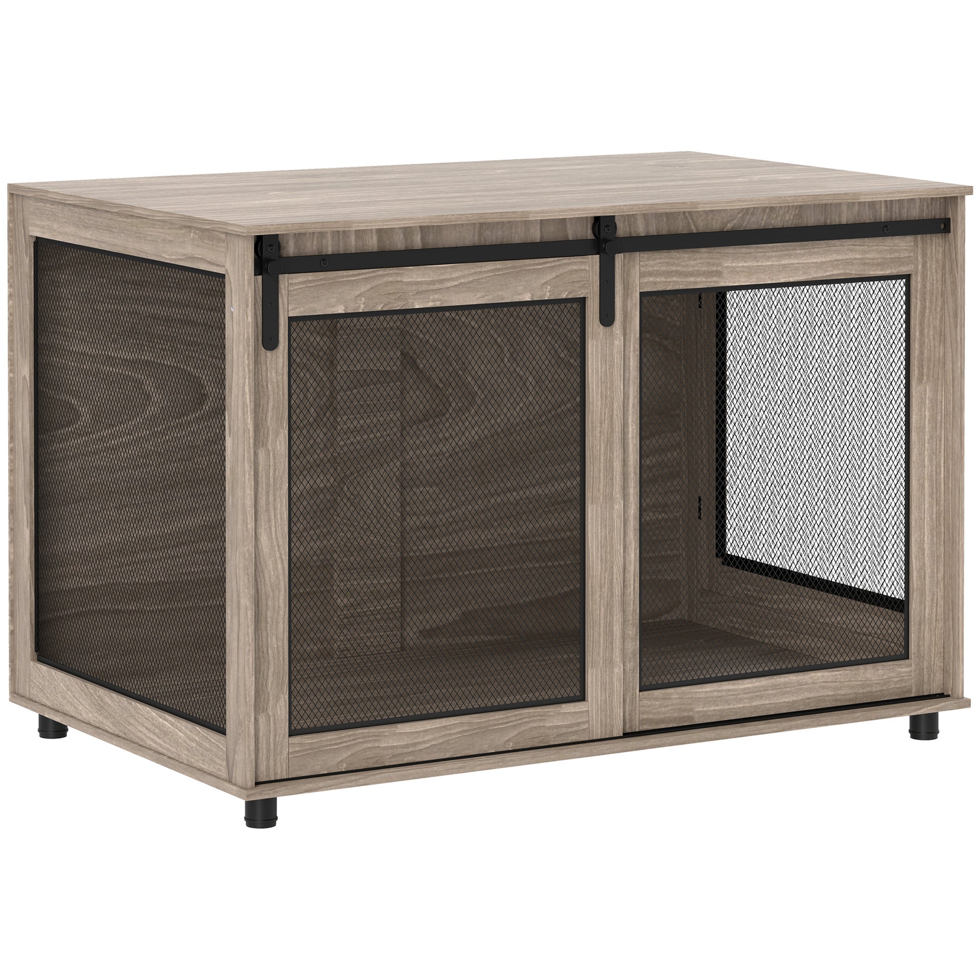 PawHut Dog Crate Furniture with Sliding Door for XL Dogs, Brown Default Title