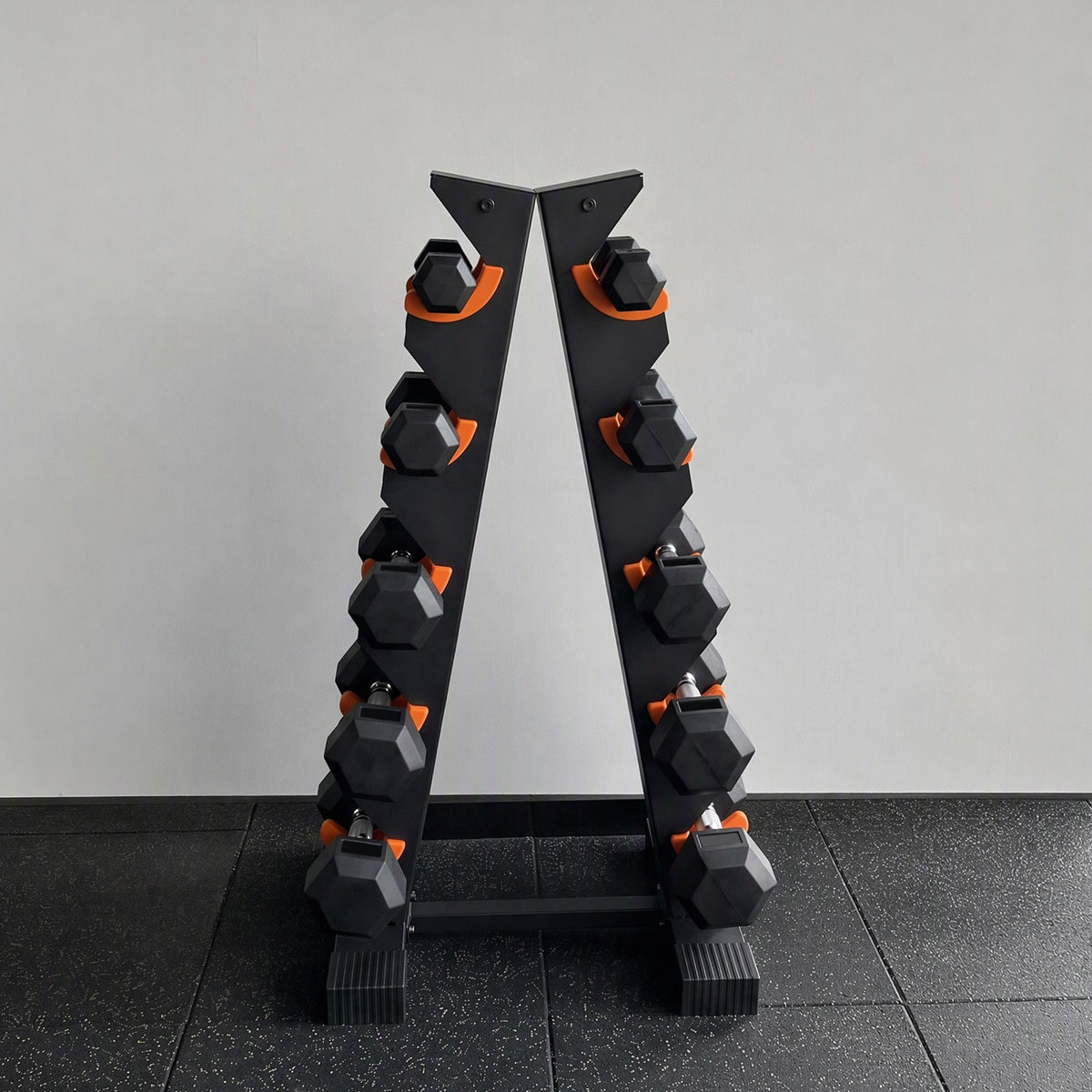 SPORTNOW 5-Tier Dumbbell Rack, A-Frame Weight Stand with Protective Washers, Non-Slip Feet, Space-Saving Storage for Home Gym
