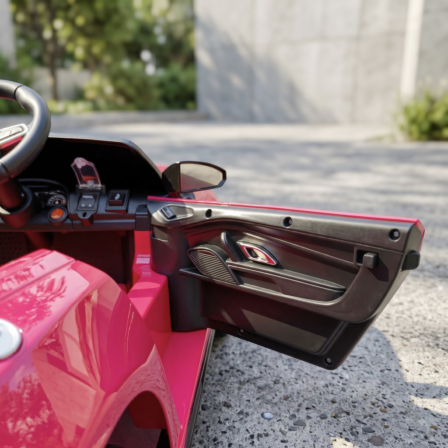 AIYAPLAY Licensed Audi R8 Spyder 12V Electric Car for Kids with Remote Control, Dual Motors, Rear Suspension, Soft Start, Pink
