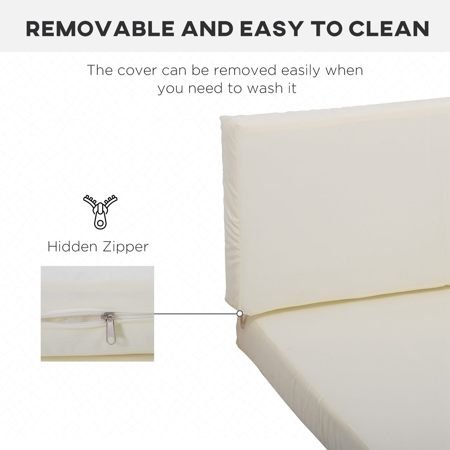 Outsunny Outdoor Cushion Pad Set for Rattan Furniture, 7 Piece Garden Furniture Cushions ONLY, Cream