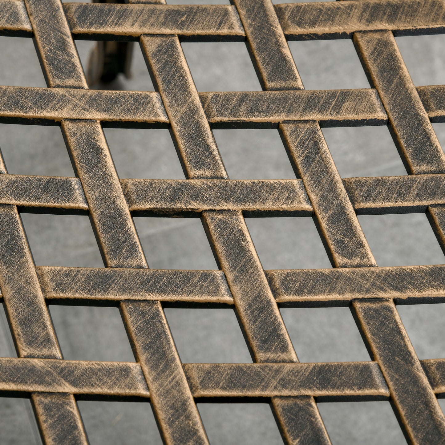 Outsunny 3pc Cast Aluminium Garden Bistro Set for 2 with Parasol Hole, Outdoor Coffee Table Set Rust Resistant with Cushions, Bronze