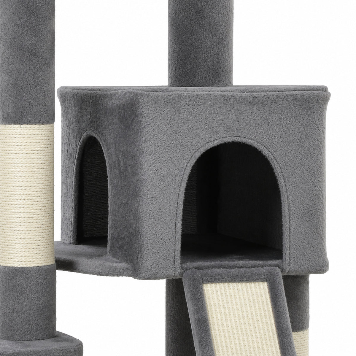 PawHut 184cm Large Cat Tree for Indoor Cats, Multi-Level Tall Kitty Tower with 3 Scratching Posts, 2 Condos, 3 Padded Beds