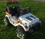 DRIFTER RAPTOR POWERFUL 12V ELECTRIC RIDE ON JEEP WHITE