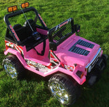 DRIFTER RAPTOR POWERFUL 12V ELECTRIC RIDE ON JEEP PINK