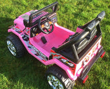 DRIFTER RAPTOR POWERFUL 12V ELECTRIC RIDE ON JEEP PINK