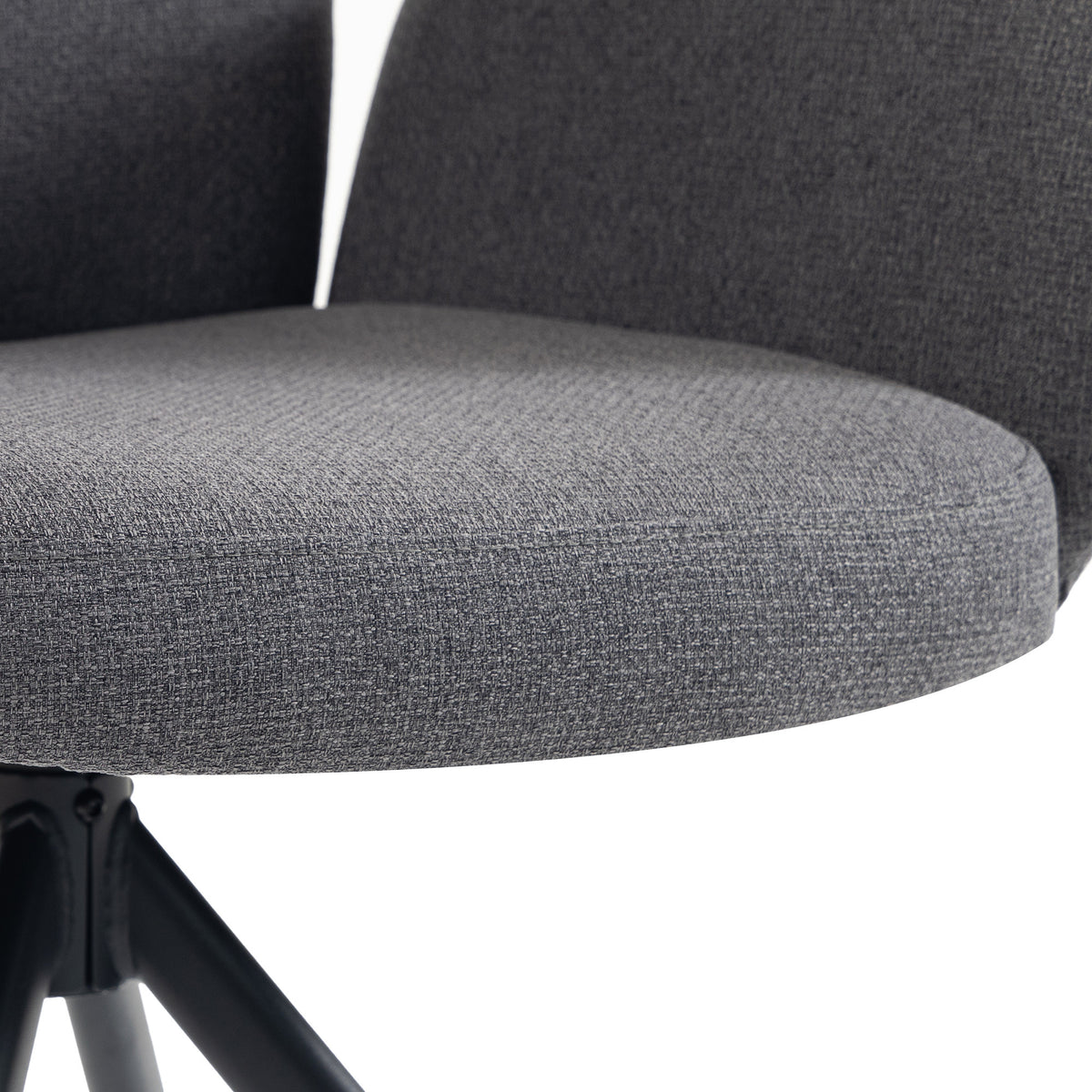 HOMCOM Swivel Accent Chair, Upholstered Linen-Look Armchair with Curved Backrest, Wrapped Armrests for Living Room, Grey