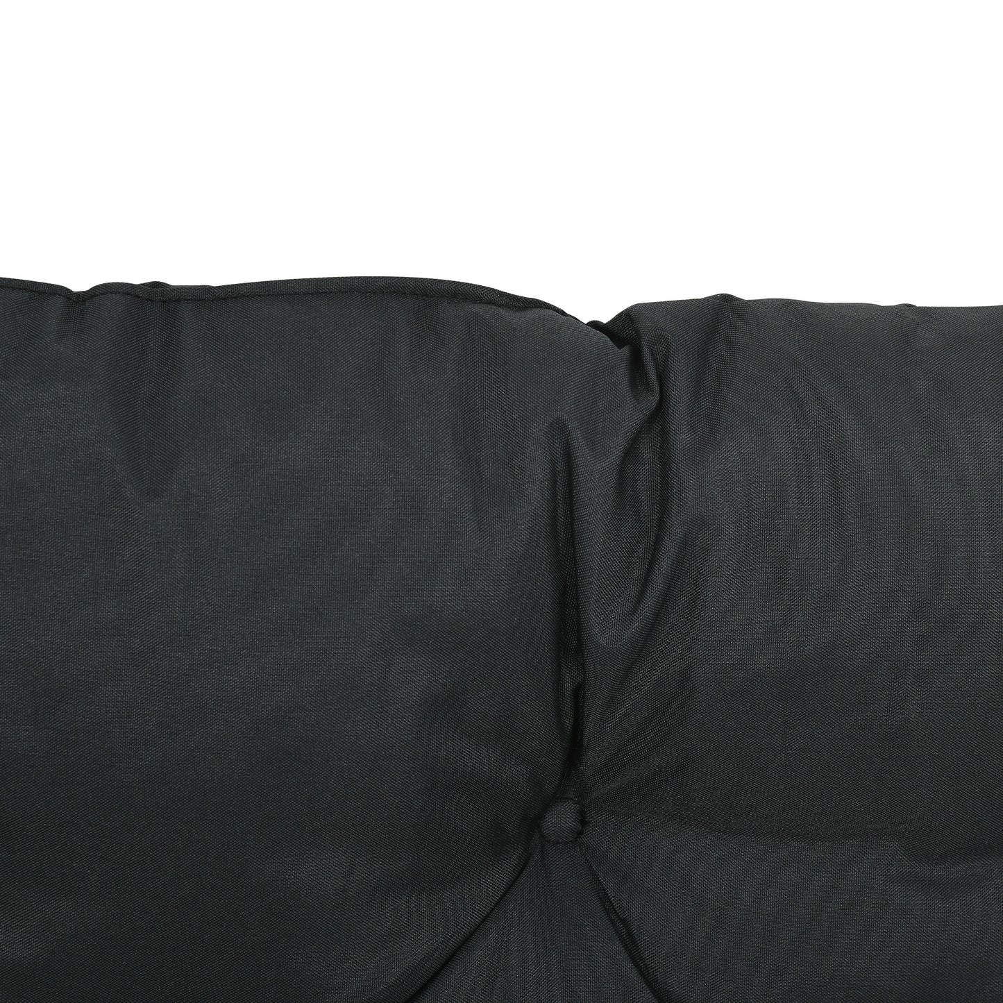 Outsunny 2 Seater Bench Pad, Garden Chair Cushion with Back and Ties for Indoor and Outdoor Use, 98 x 100 cm, Black