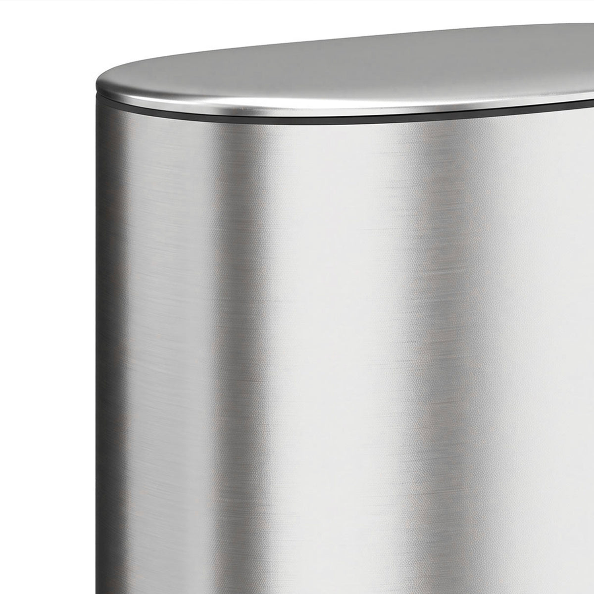 HOMCOM 50L Kitchen Pedal Bin, Rubbish Bin with Soft-Close and Stay-Open Lid, Removable Inner Bucket, Silver Tone