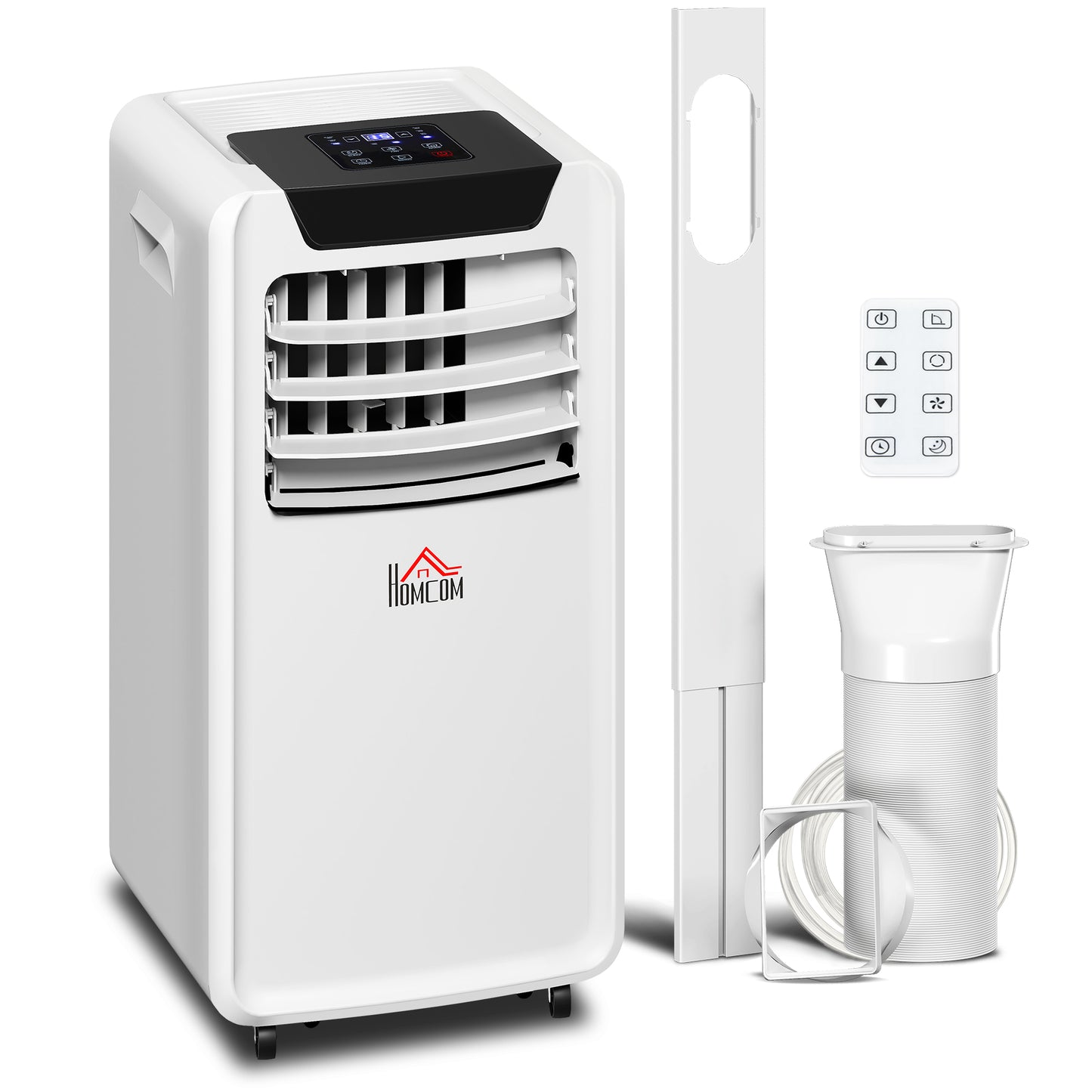 HOMCOM 10000 BTU Air Conditioning Unit, 3-in-1 Portable Air Conditioner, Dehumidifier, Cooling Fan with Remote Control, LED Display, 2 Speeds, 24H Timer, Window Venting Kit, 30mÂ² Default Title