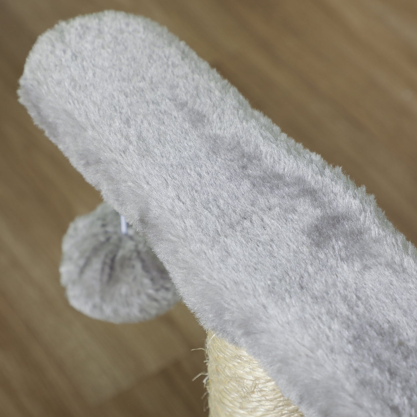 PawHut Cat Tree, Cat Tower for Kittens with Rotatable Top Bar, Sisal Scratching Post, Tunnel, Dangling Balls - Grey