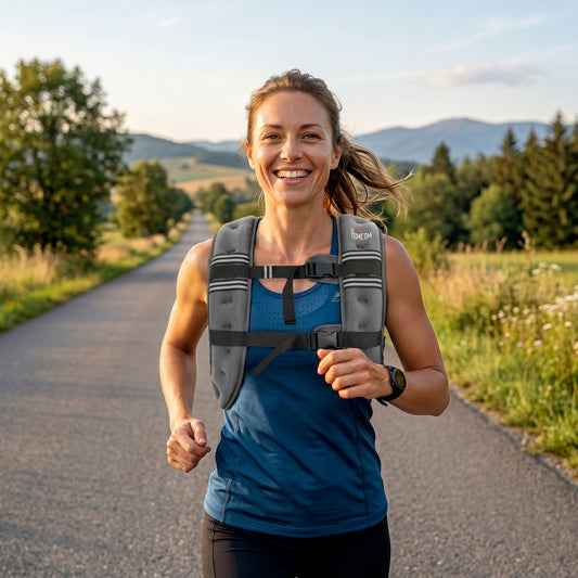 HOMCOM 8KG Weighted Vest, Running Weight Vest with Adjustable Strap, Convenient Pocket and Reflective Strips for Men and Women