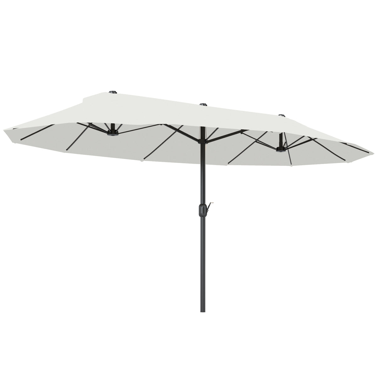 Outsunny 4.6m Double Garden Parasol - Beige Default Title