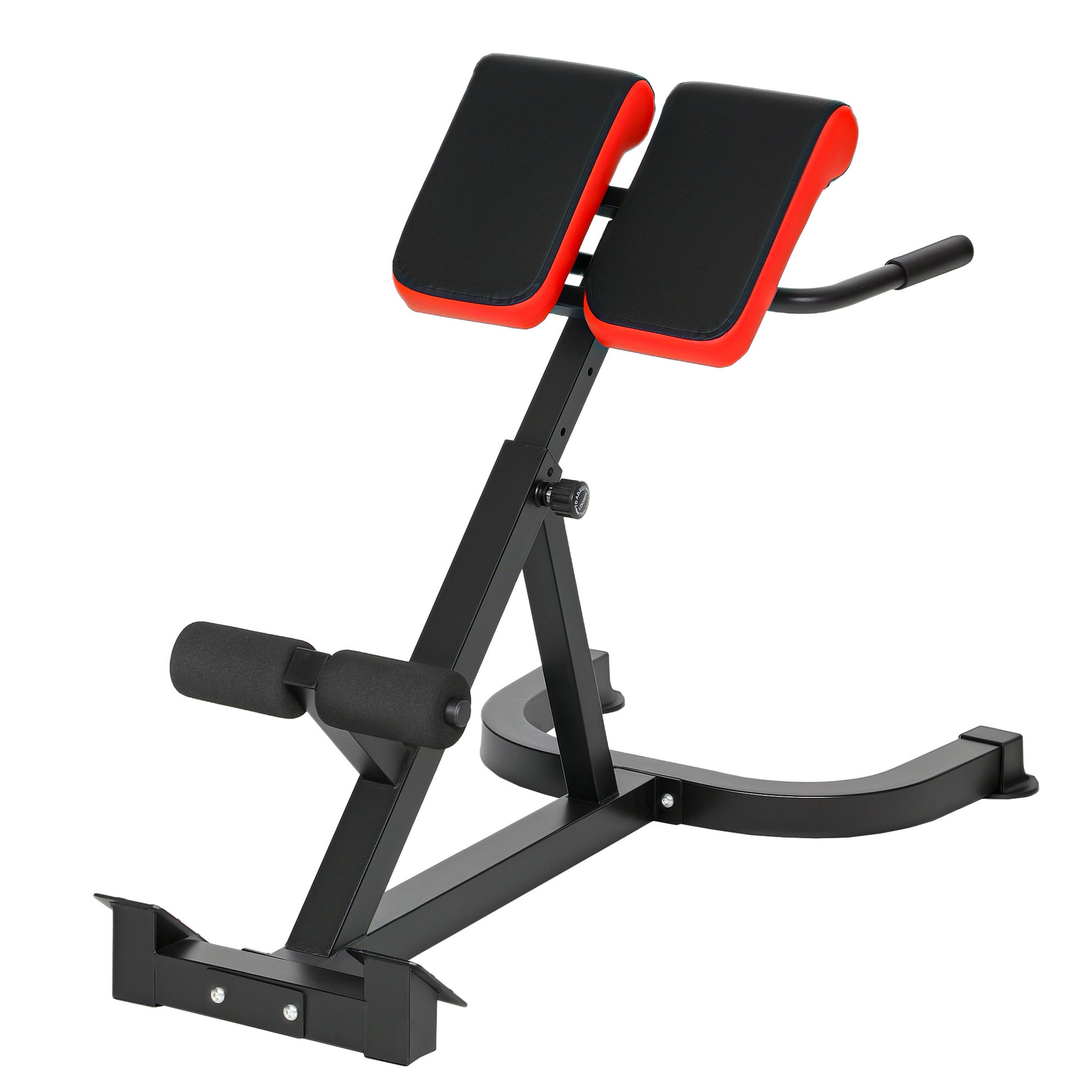 SPORTNOW 45-Degree Hyperextension Roman Chair, 5-Level Adjustable Back Extension Bench, Heavy-Duty Home Gym Equipment, Red Default Title