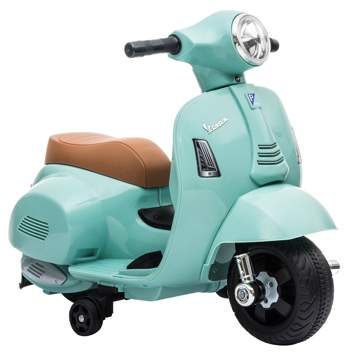 HOMCOM Vespa Licensed 6V Kids Electric Motorbike Ride On Motorcycle  Battery Powered for 18-36 Months with Horn, Green